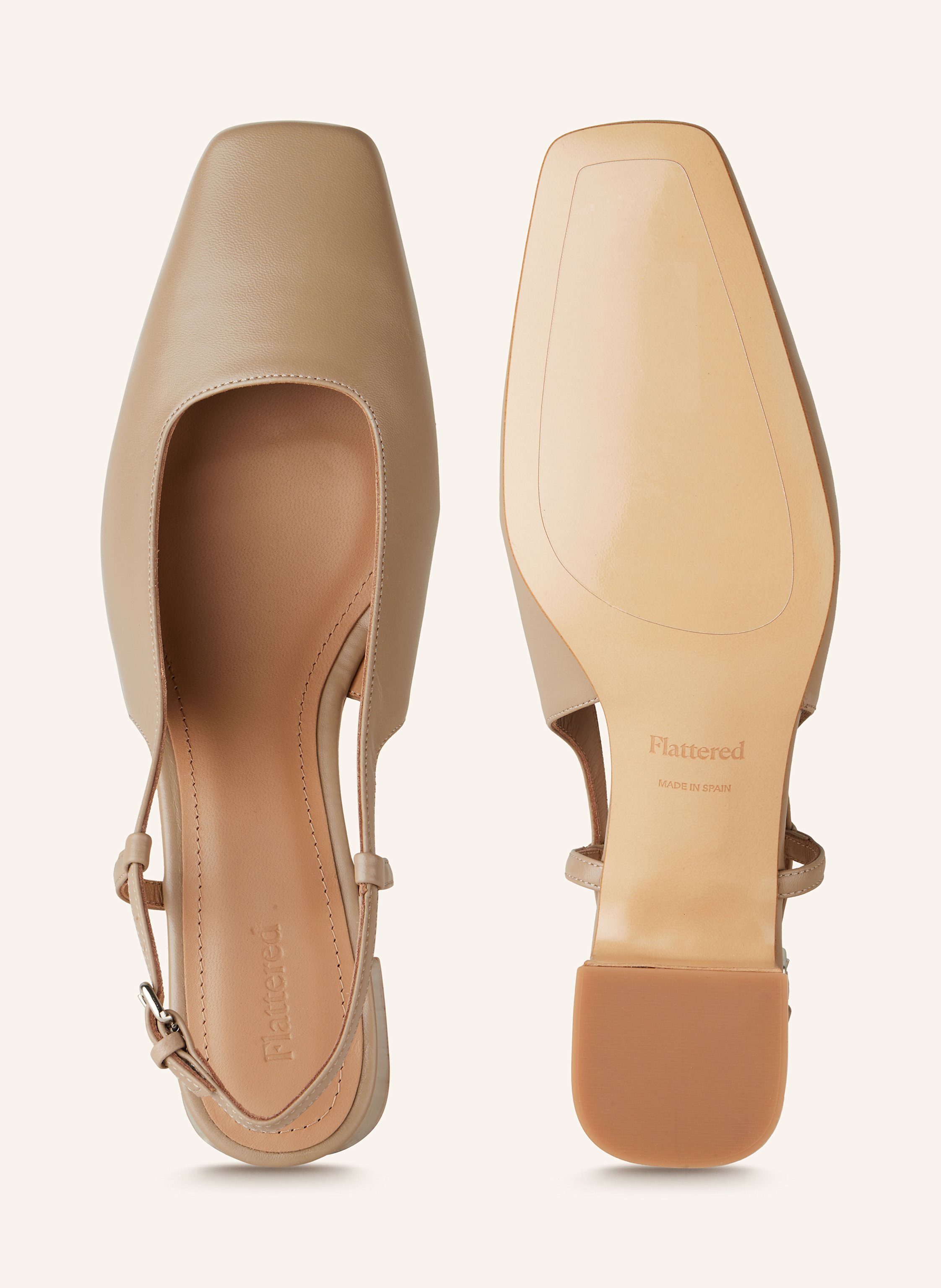 Thumbnail - Flattered Slingpumps Elin beige