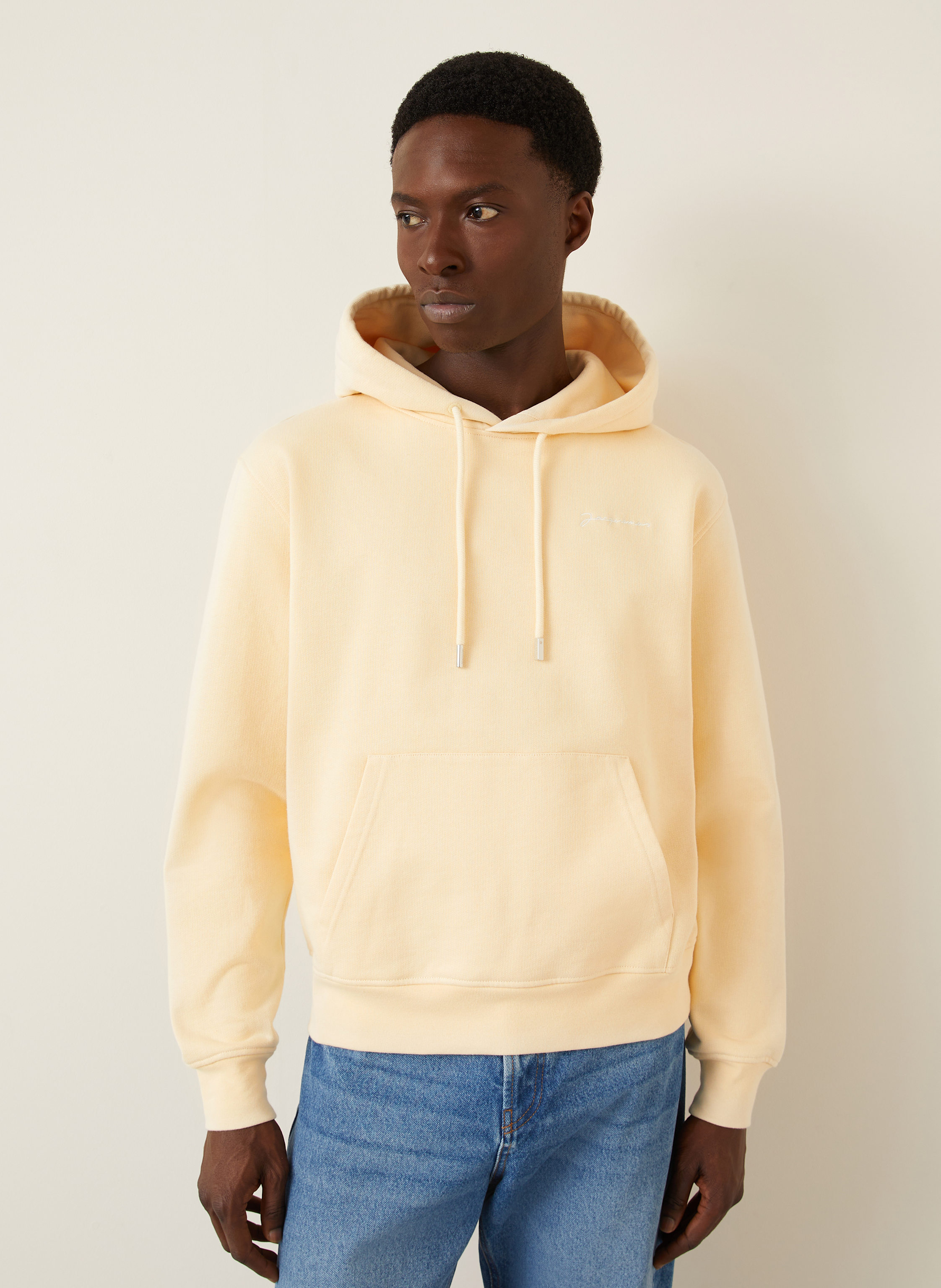 Thumbnail - Jacquemus Hoodie Le Sweatshirt Brode beige