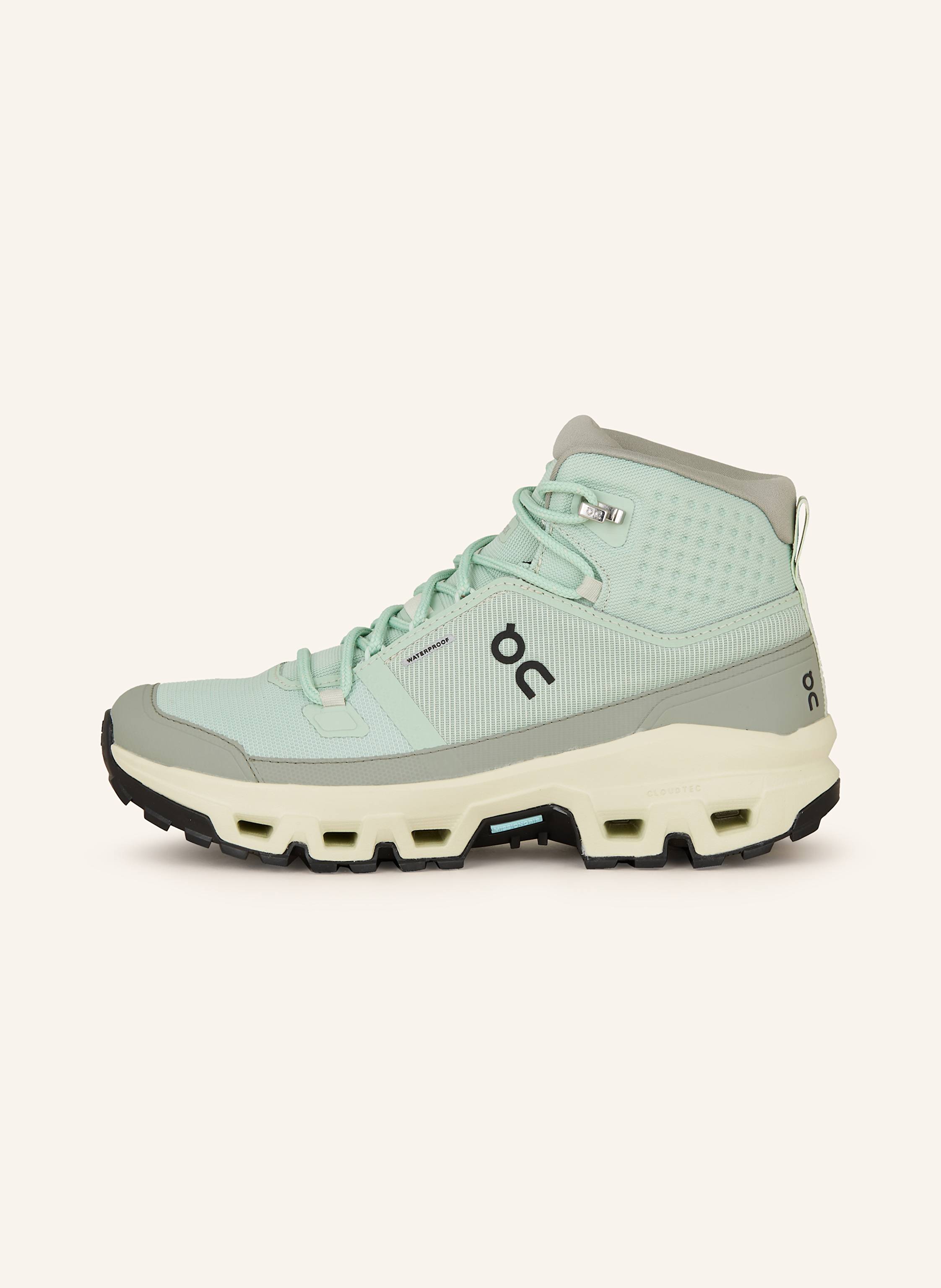 Thumbnail - On Wanderschuhe Cloudrock Mid Wp gruen