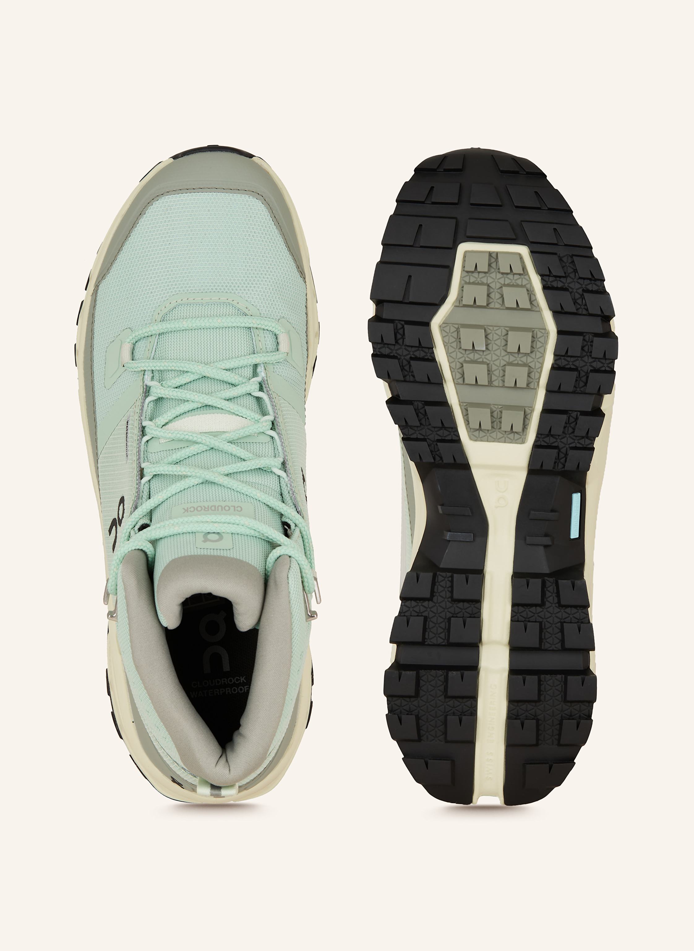 Thumbnail - On Wanderschuhe Cloudrock Mid Wp gruen