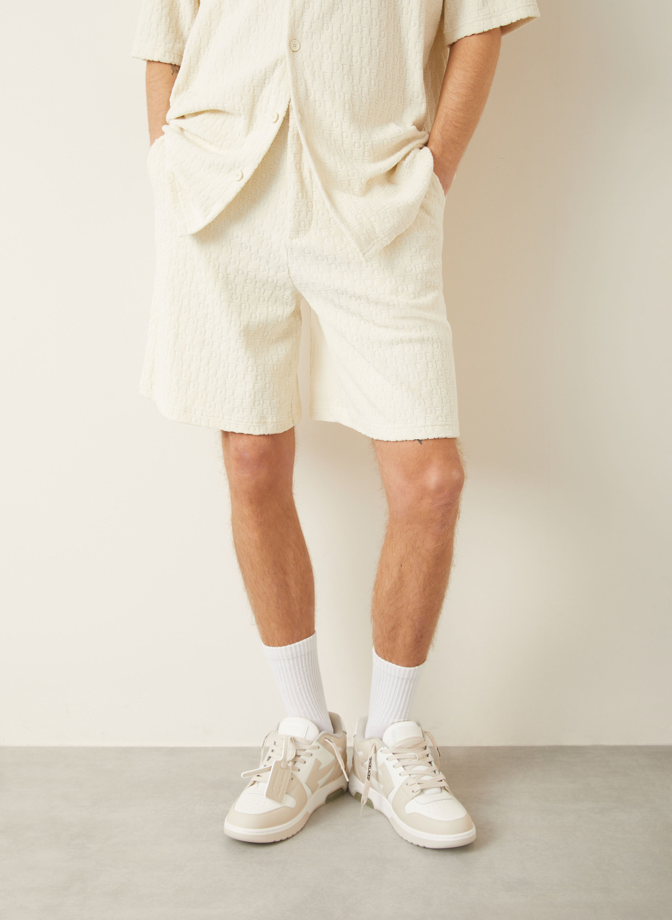 Thumbnail - Off-White Frotteeshorts weiss