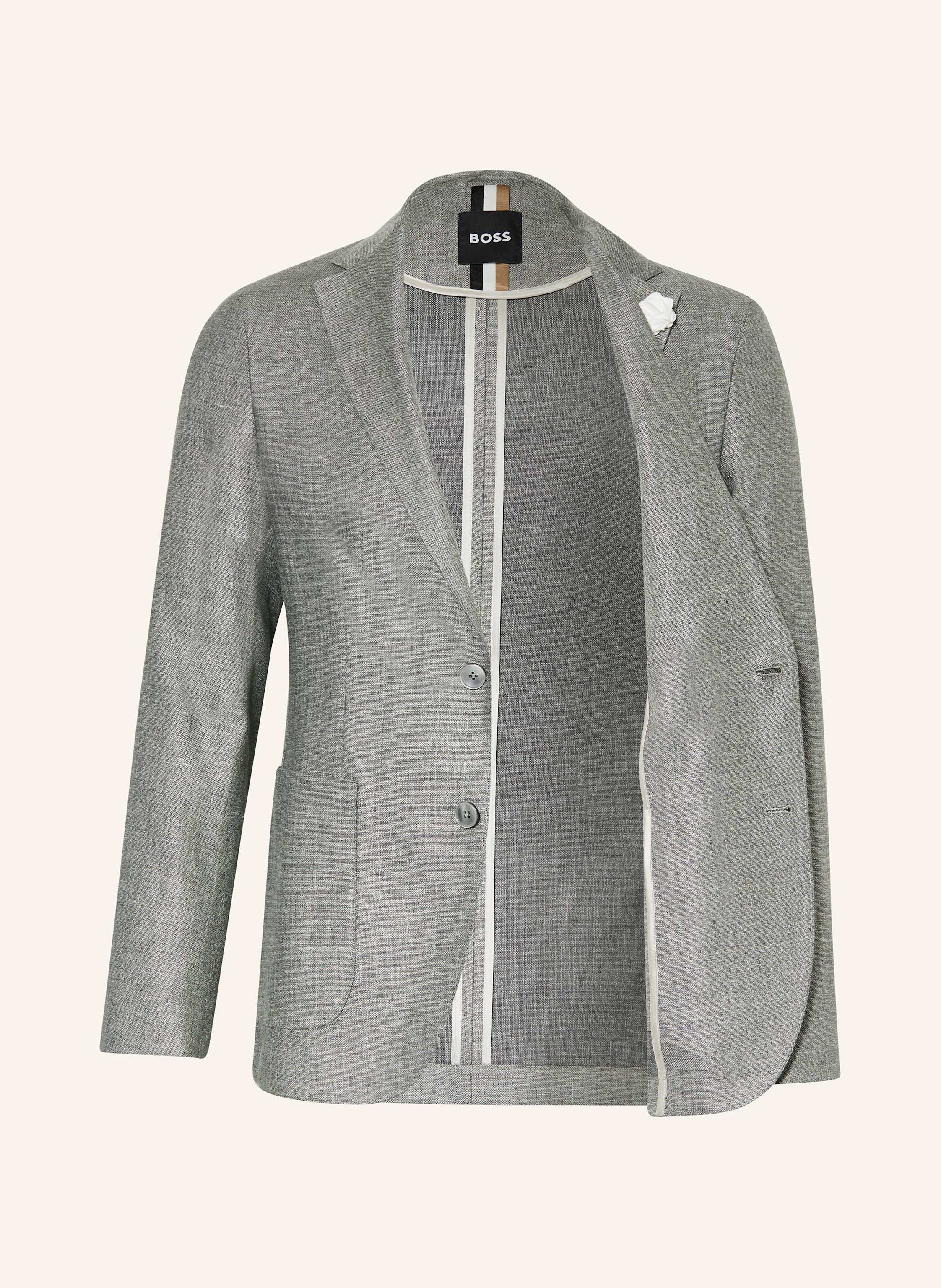 Thumbnail - Boss Anzugsakko Hanry Slim Fit Mit Leinen gruen