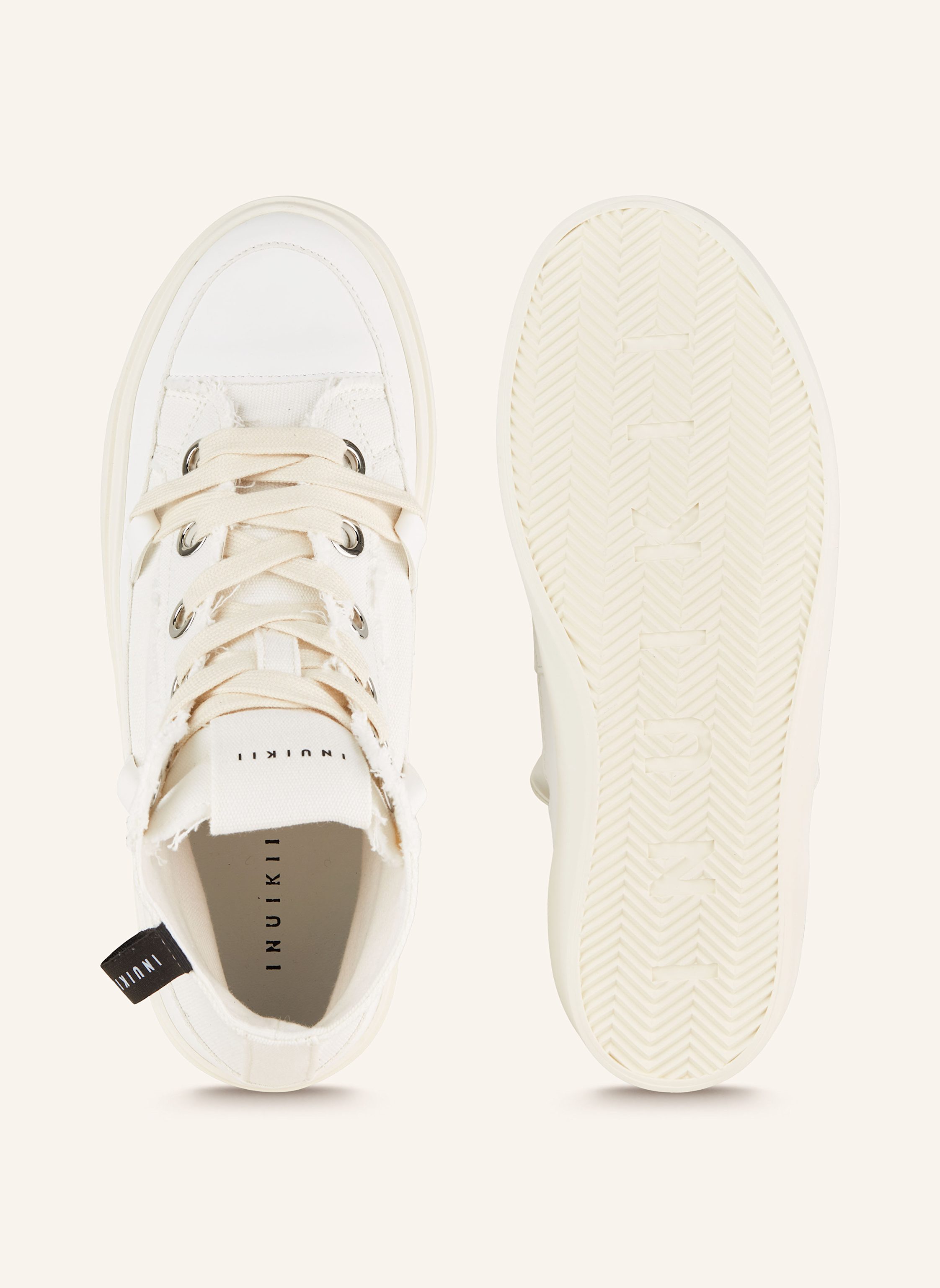 Thumbnail - Inuikii Hightop-Sneaker Distressed Matilda weiss
