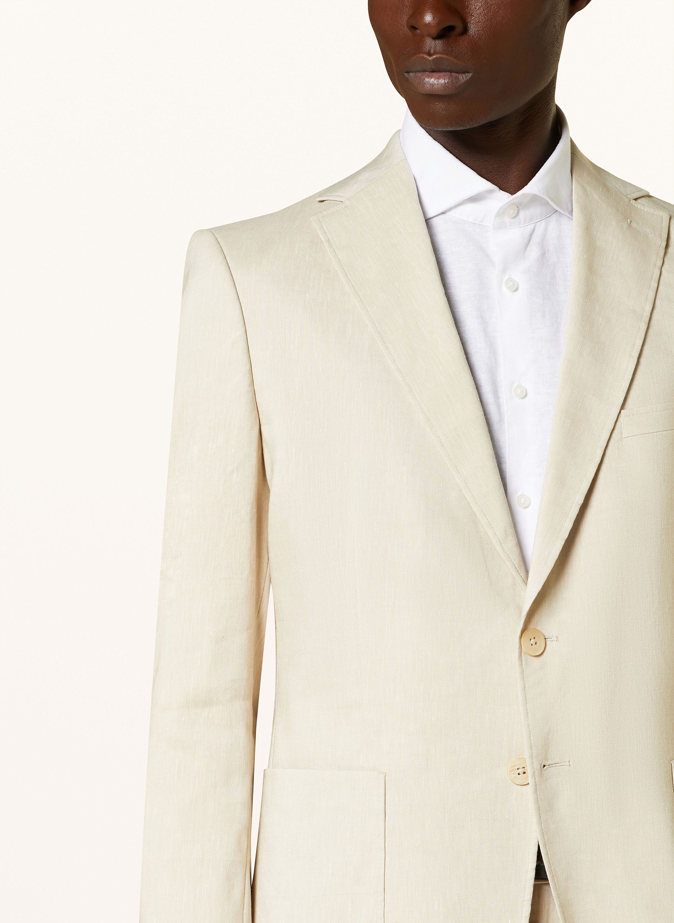 Thumbnail - Paul Anzugsakko Extra Slim Fit Mit Leinen beige