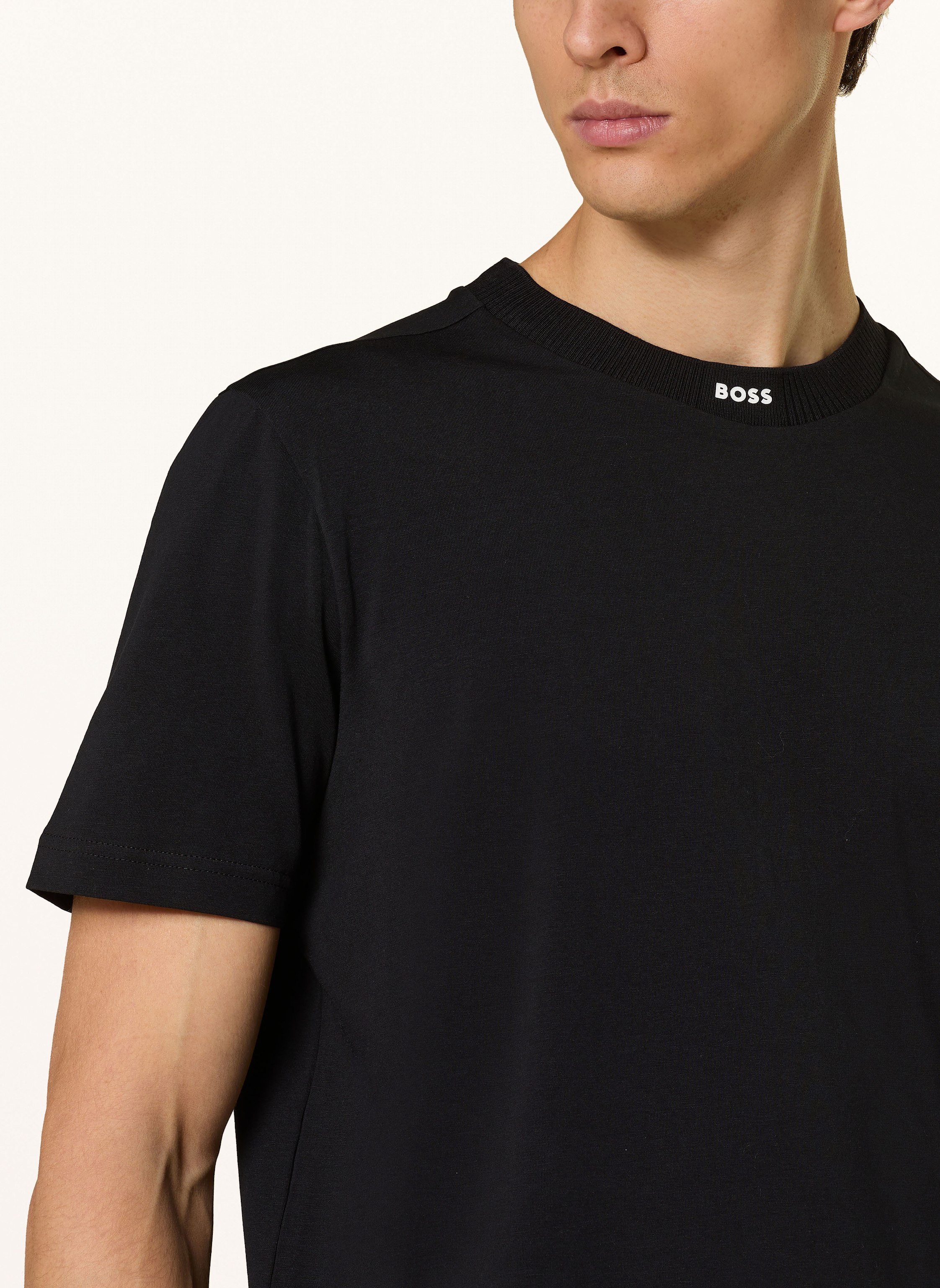 Thumbnail - Boss T-Shirt Tee Rib schwarz