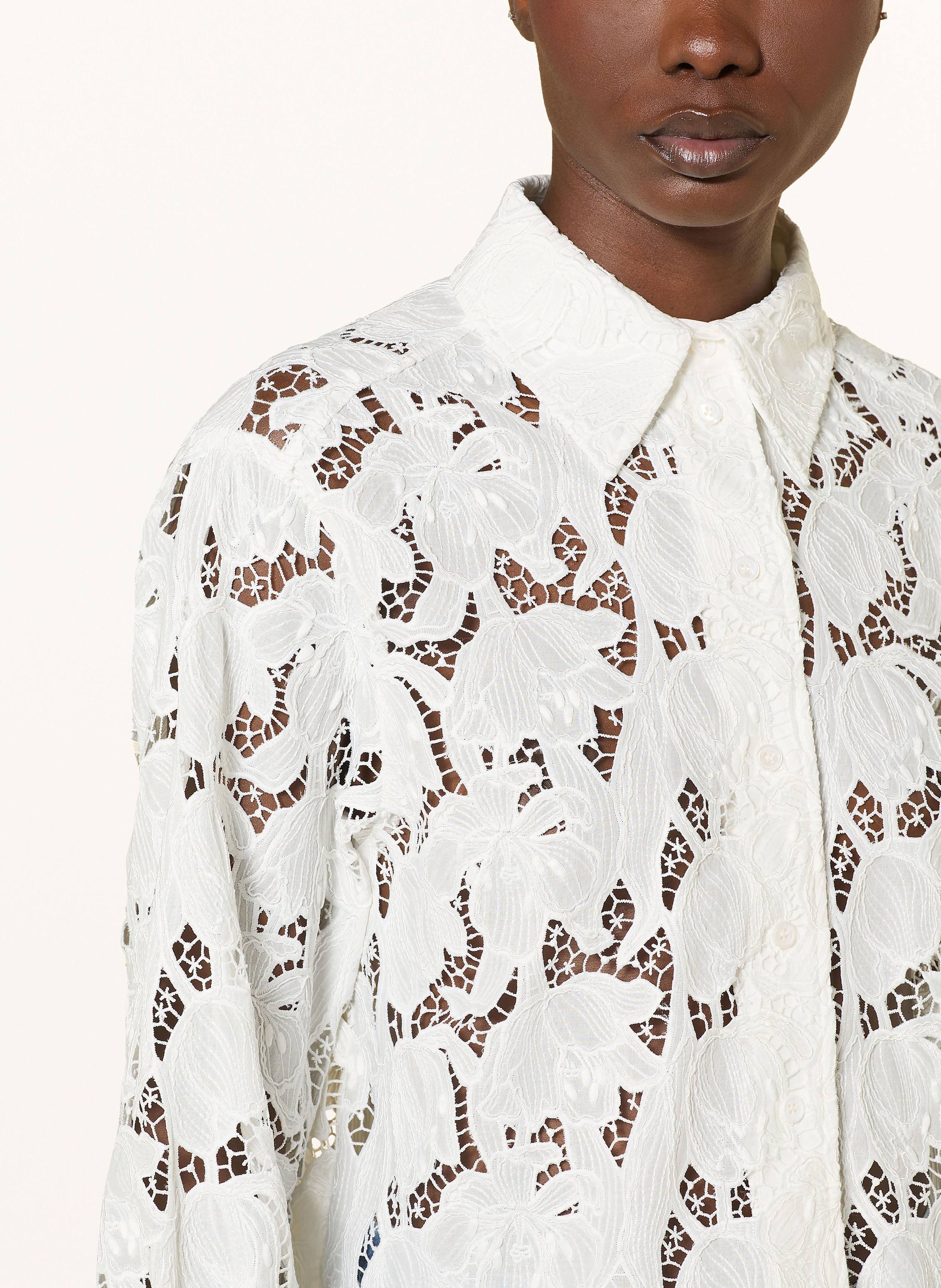 Thumbnail - Mrs & Hugs Hemdbluse Aus Lochspitze weiss