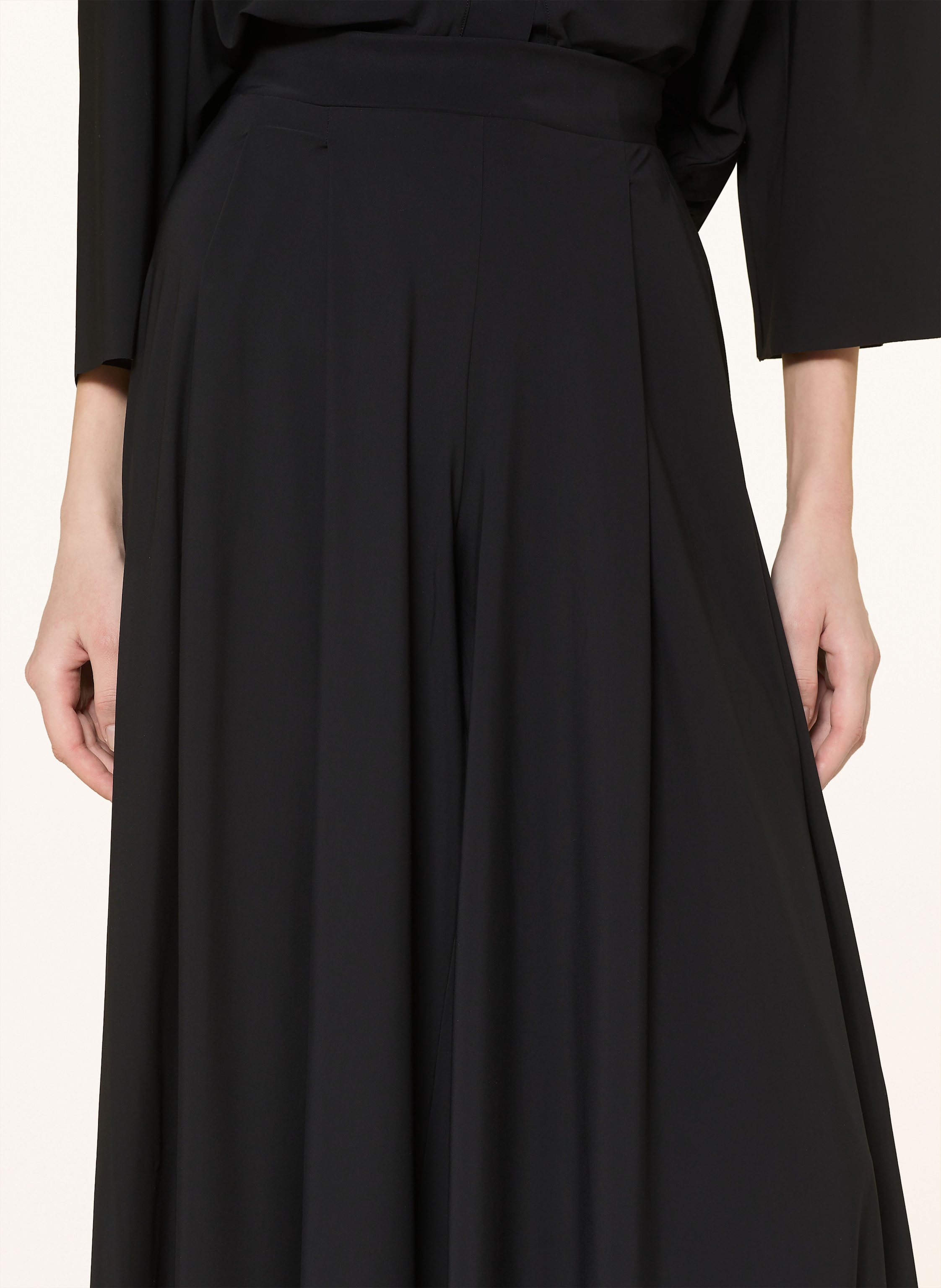 Thumbnail - Mrs & Hugs Marlenehose Aus Jersey schwarz