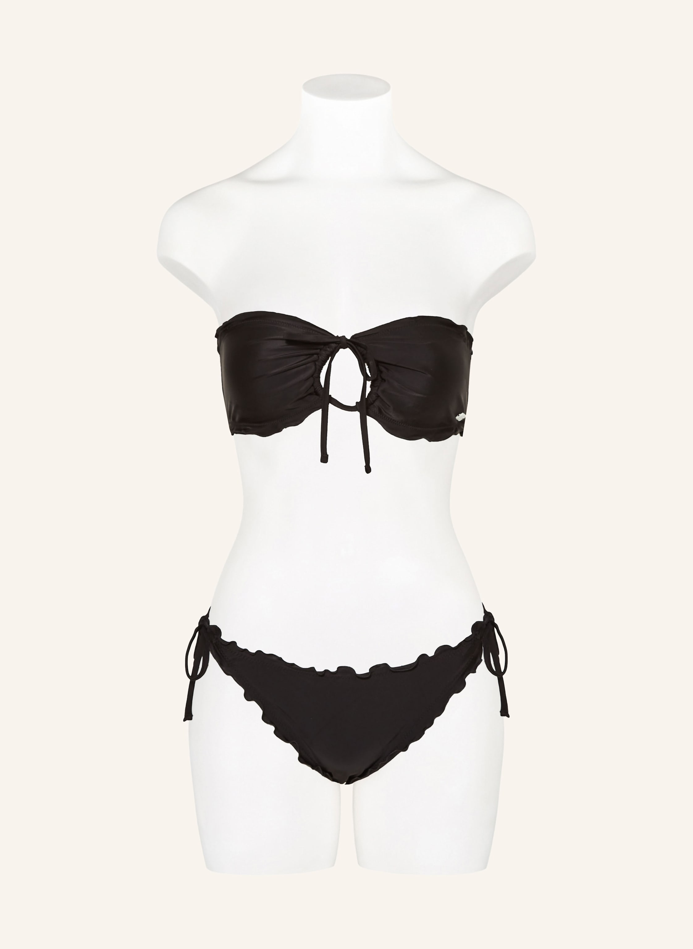 Thumbnail - Hugo Bandeau-Bikini-Top Ruffle schwarz