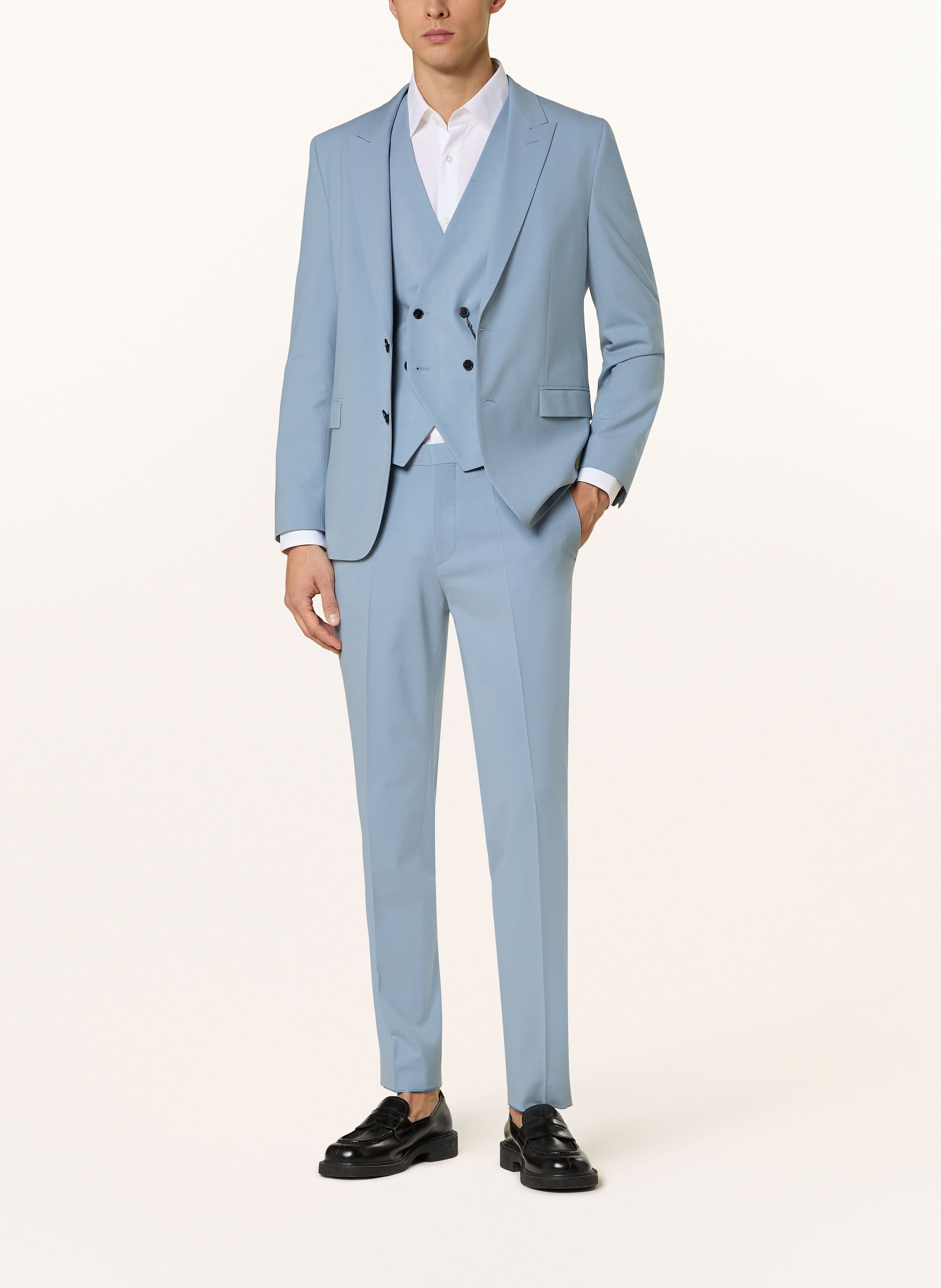 Thumbnail - Hugo Anzugweste Vin Slim Fit blau