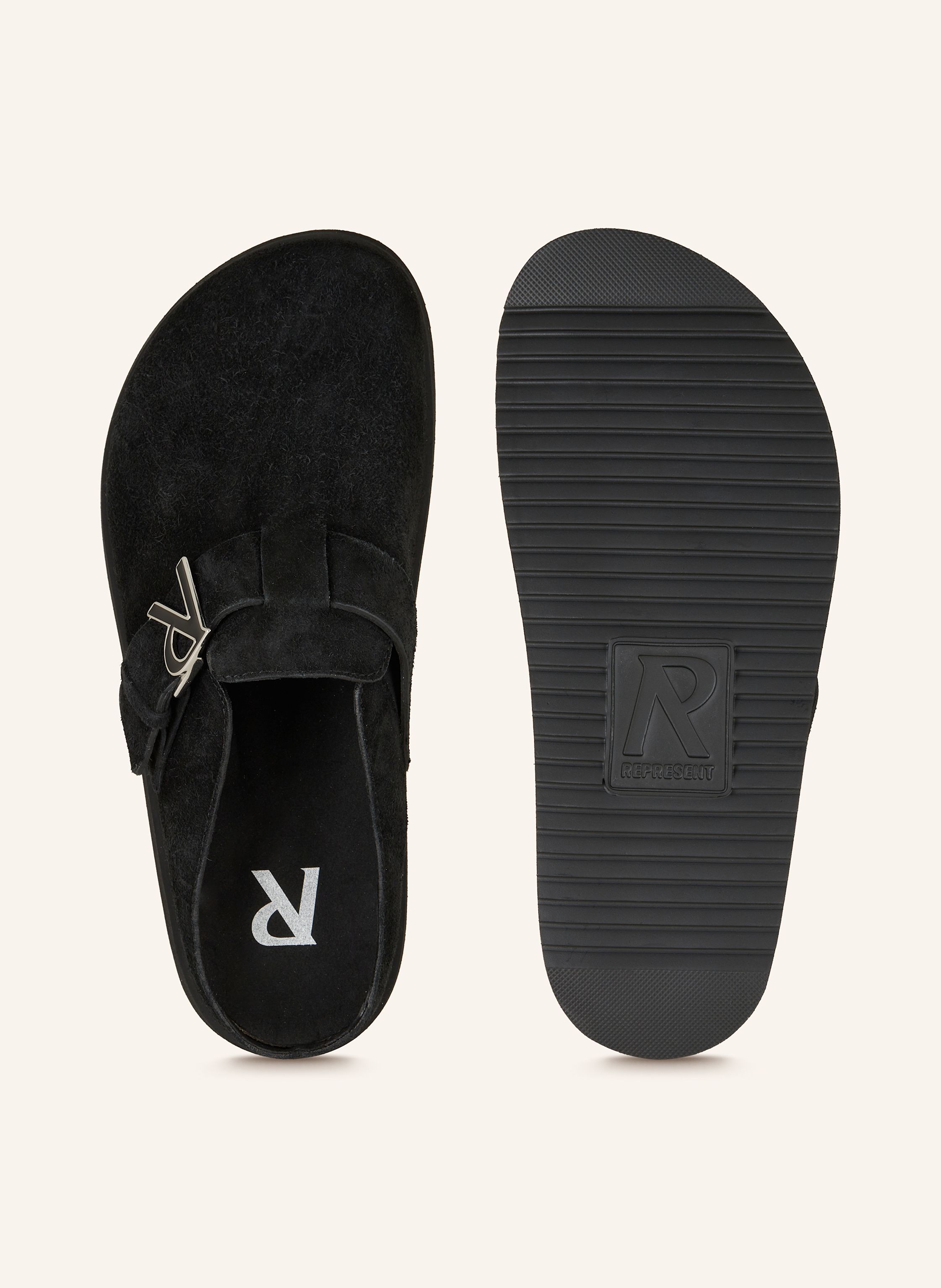 Thumbnail - Represent Pantoletten Initial schwarz