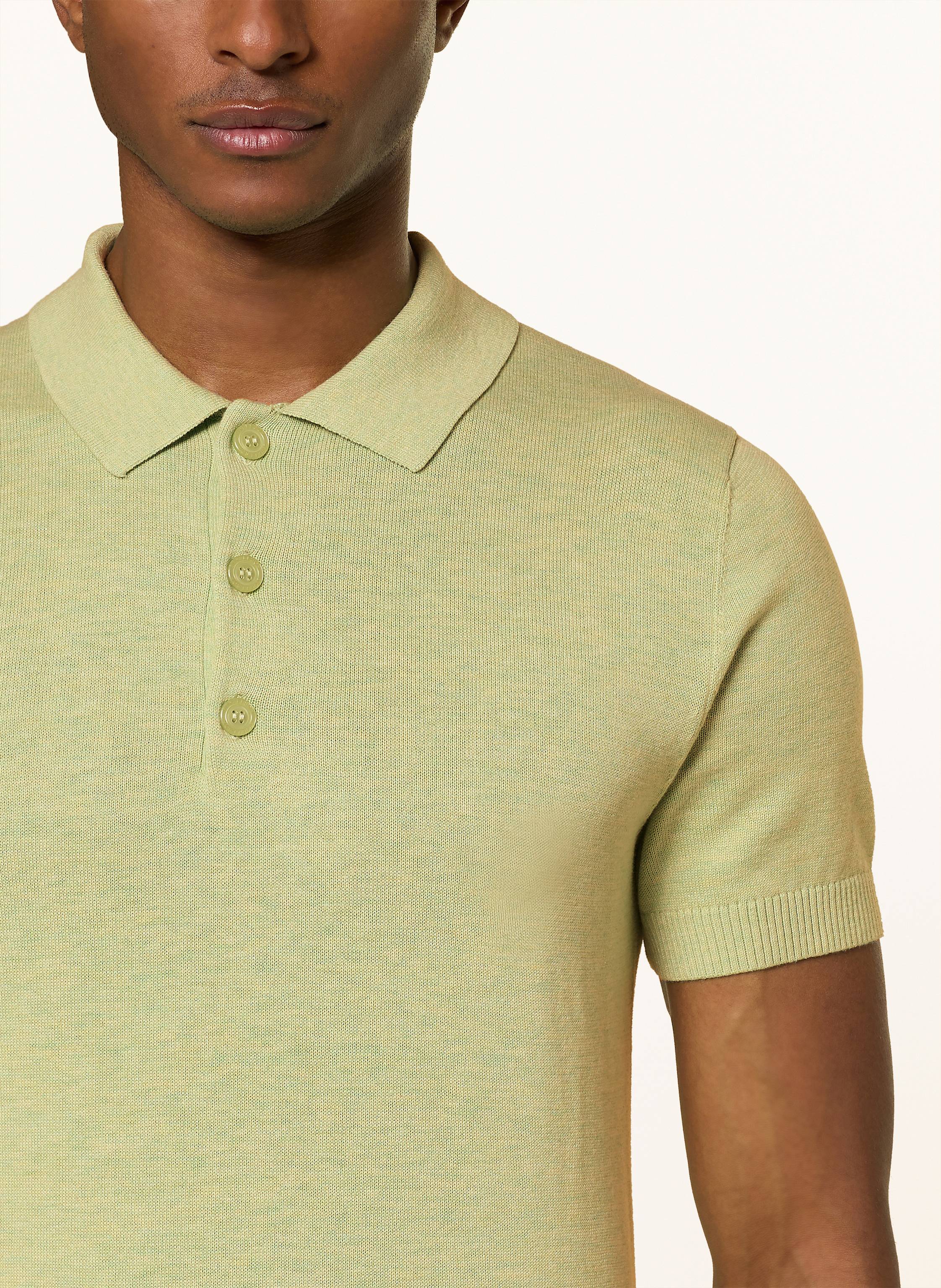 Thumbnail - Strellson Strick-Poloshirt Loic gruen