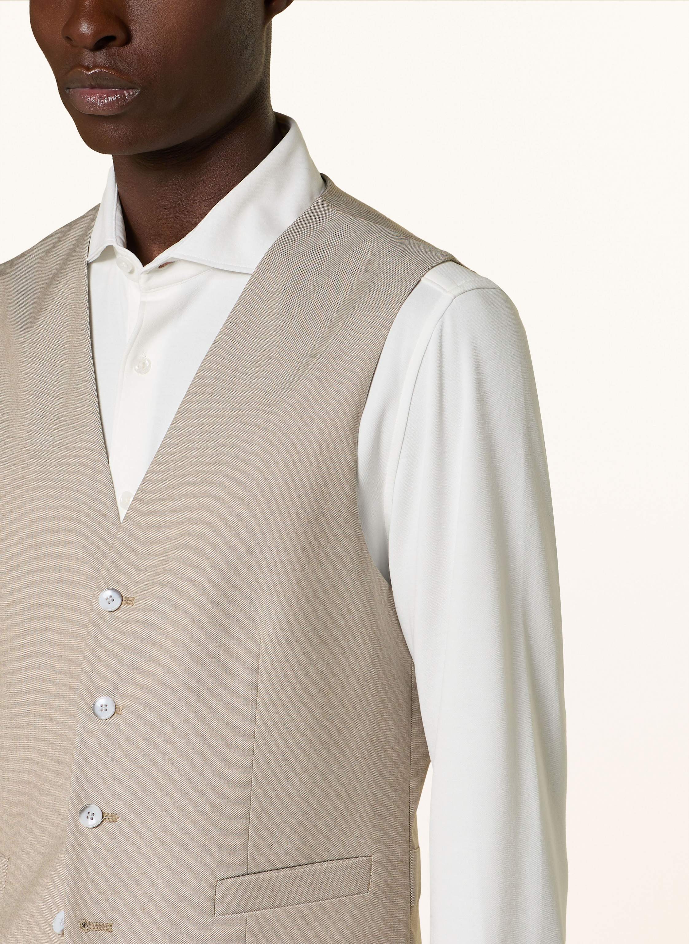 Thumbnail - Strellson Anzugweste Gyl Slim Fit beige