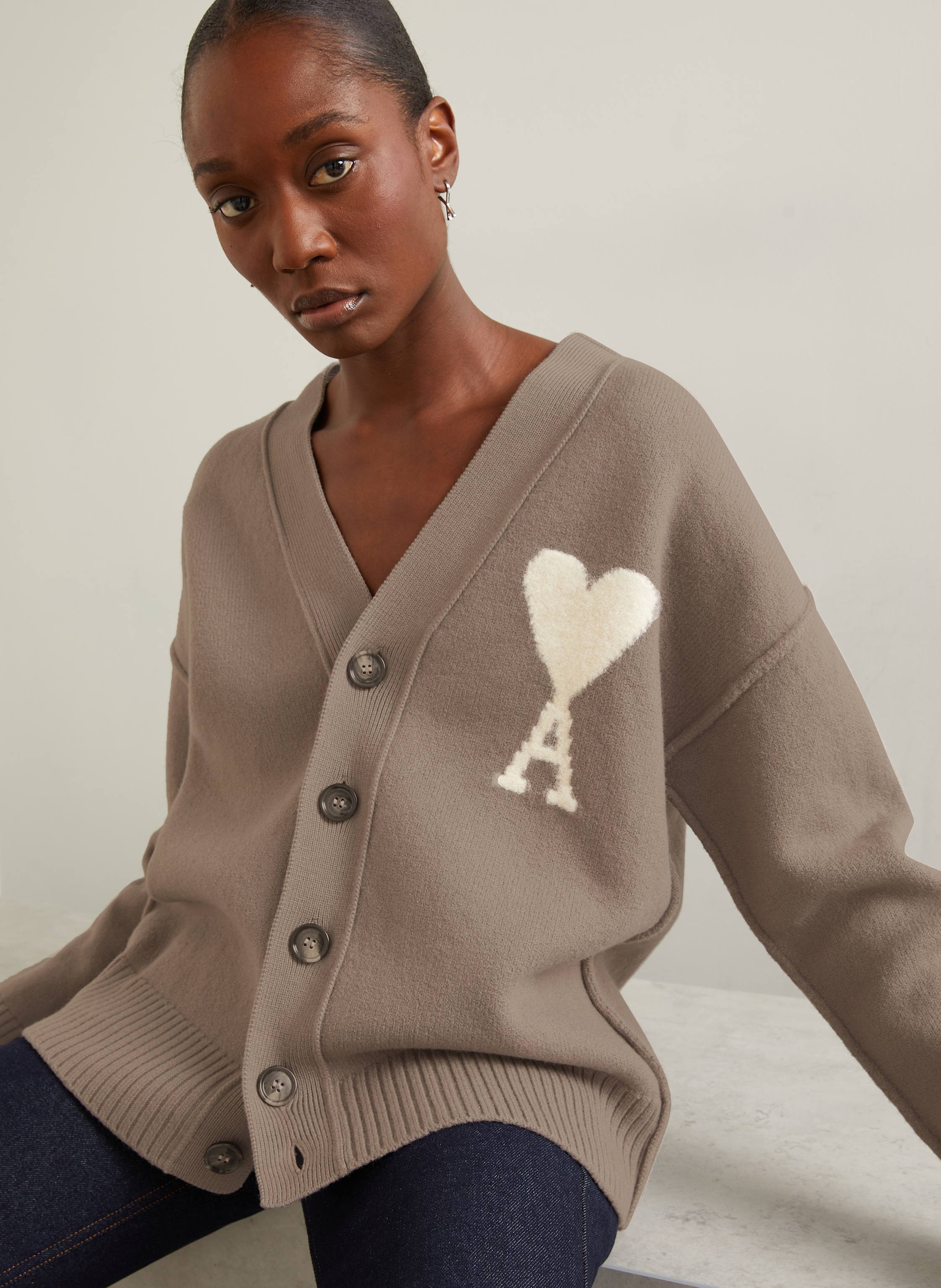 Thumbnail - Ami Paris Strickjacke beige