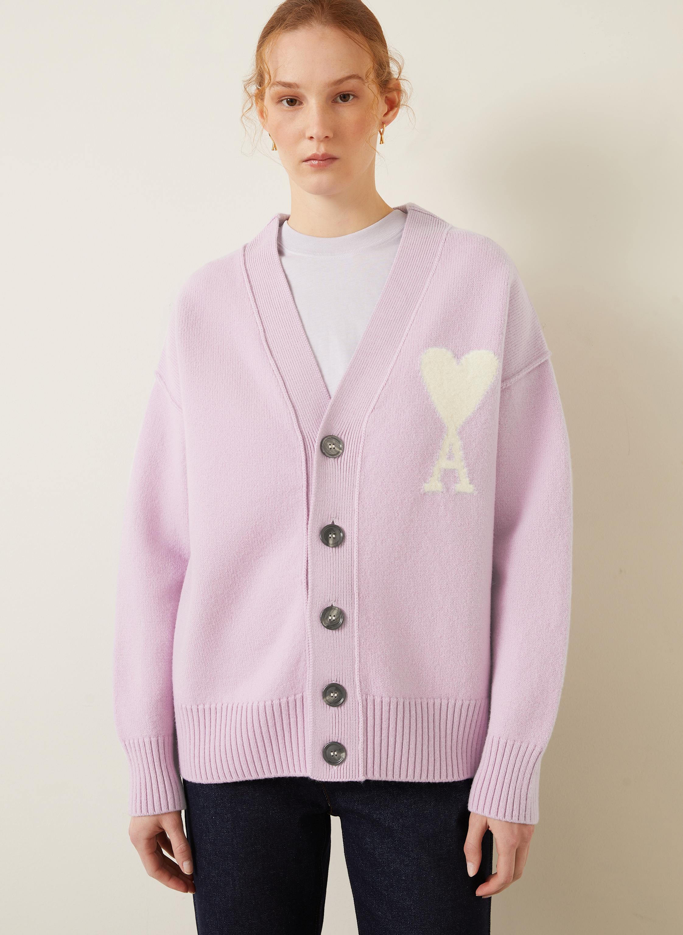 Thumbnail - Ami Paris Strickjacke lila