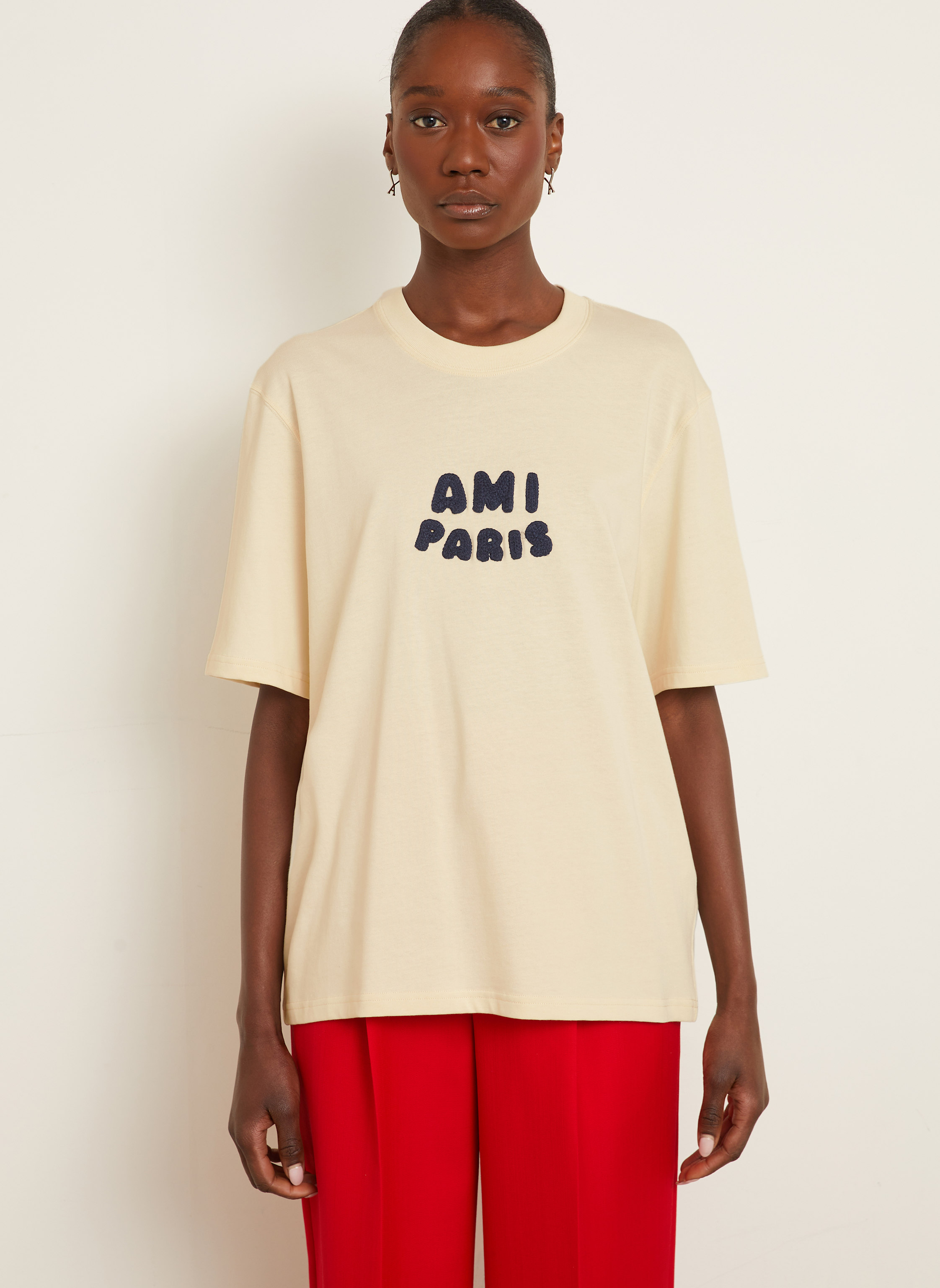 Thumbnail - Ami Paris Oversized-Shirt beige