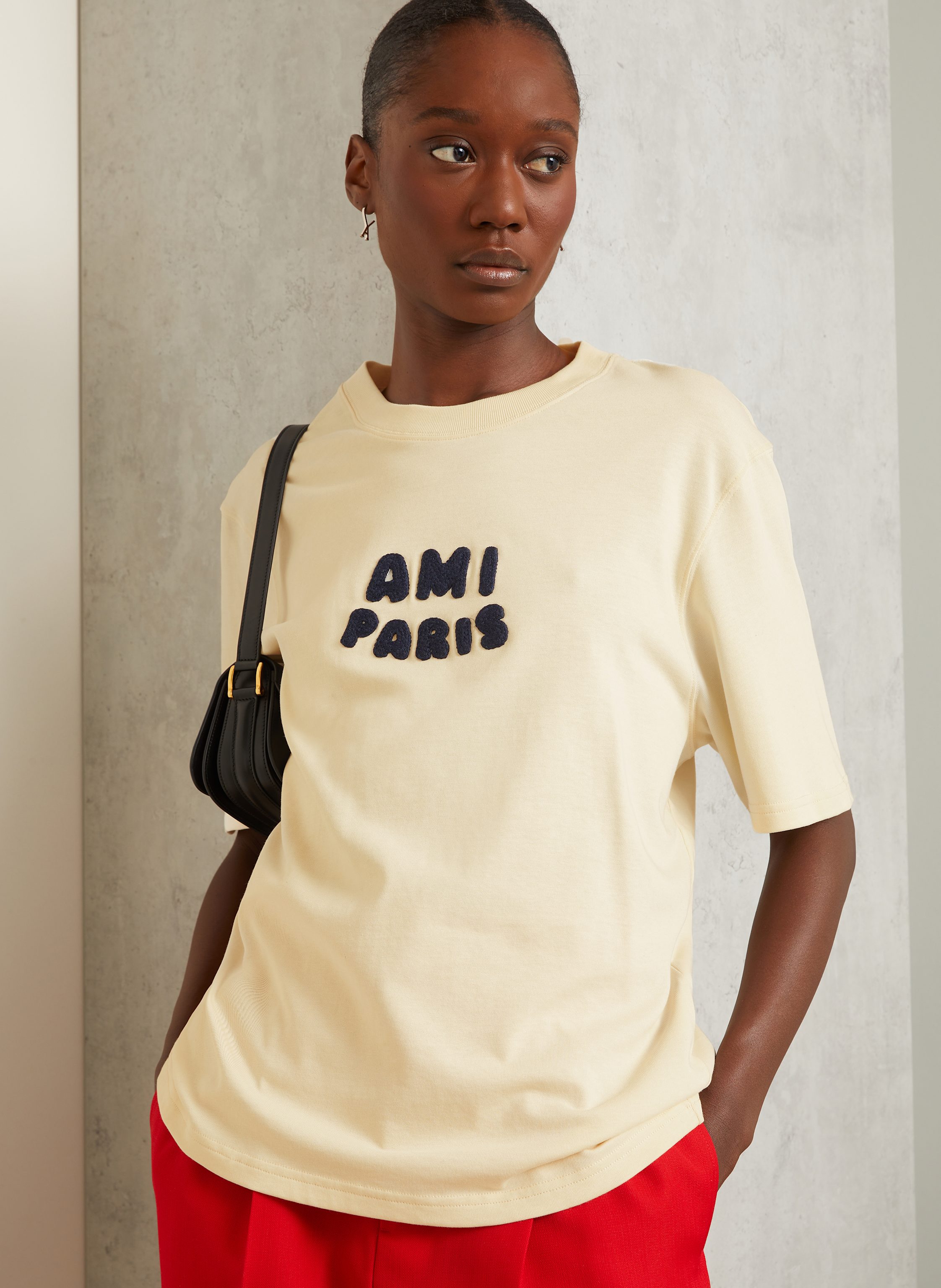 Thumbnail - Ami Paris Oversized-Shirt beige