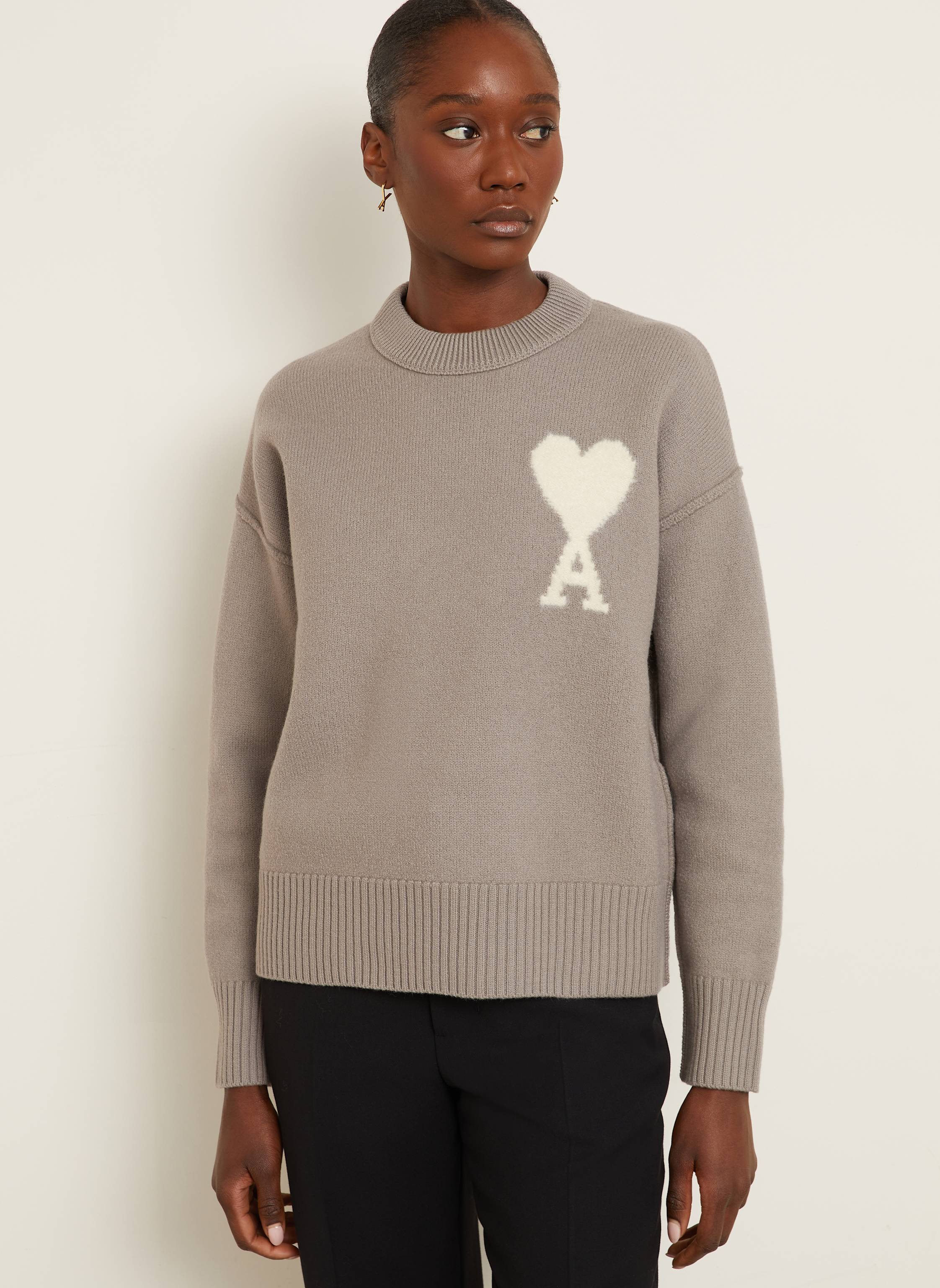 Thumbnail - Ami Paris Pullover beige