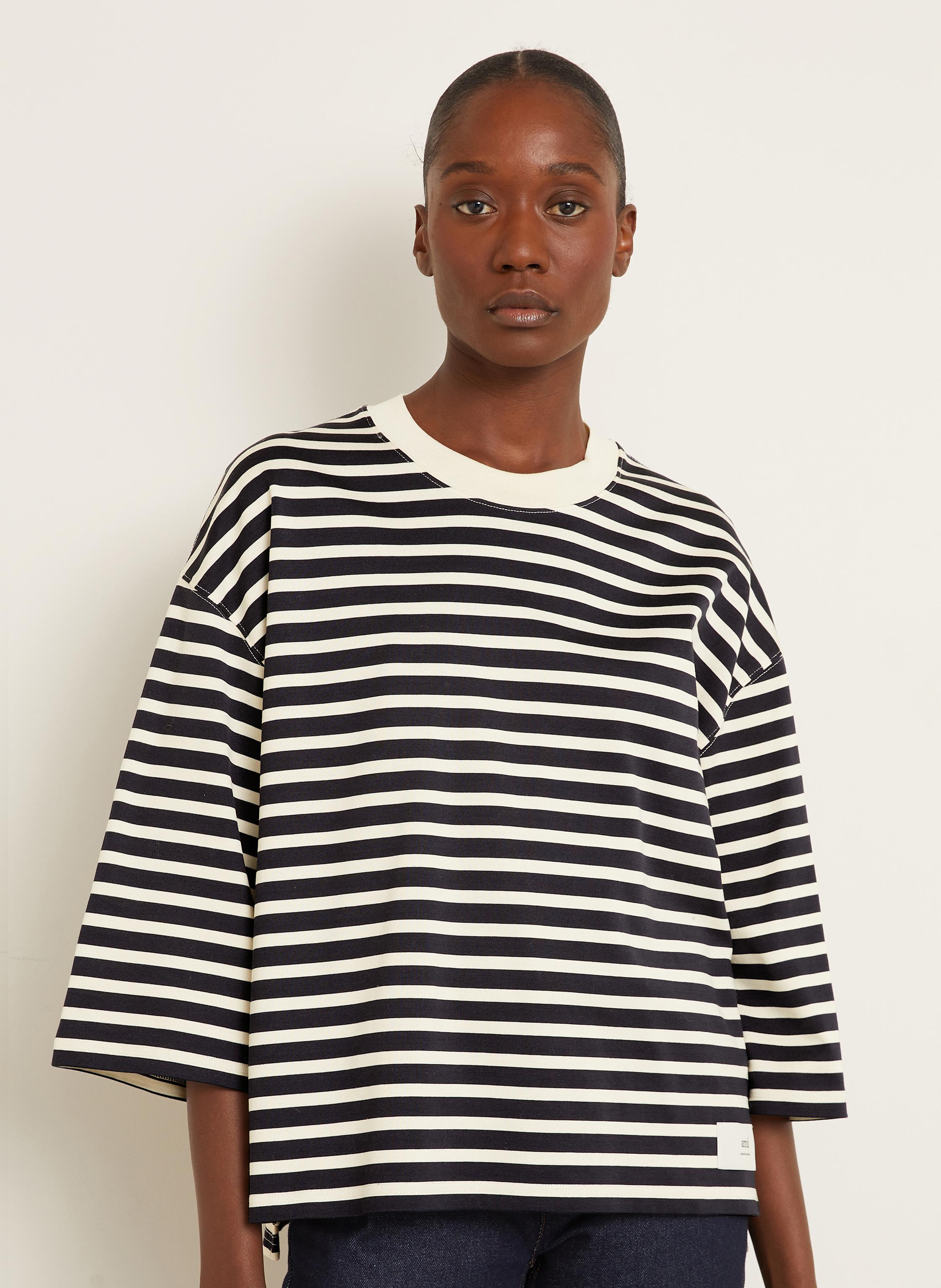 Thumbnail - Ami Paris Oversized-Shirt Mit 3/4-Arm weiss