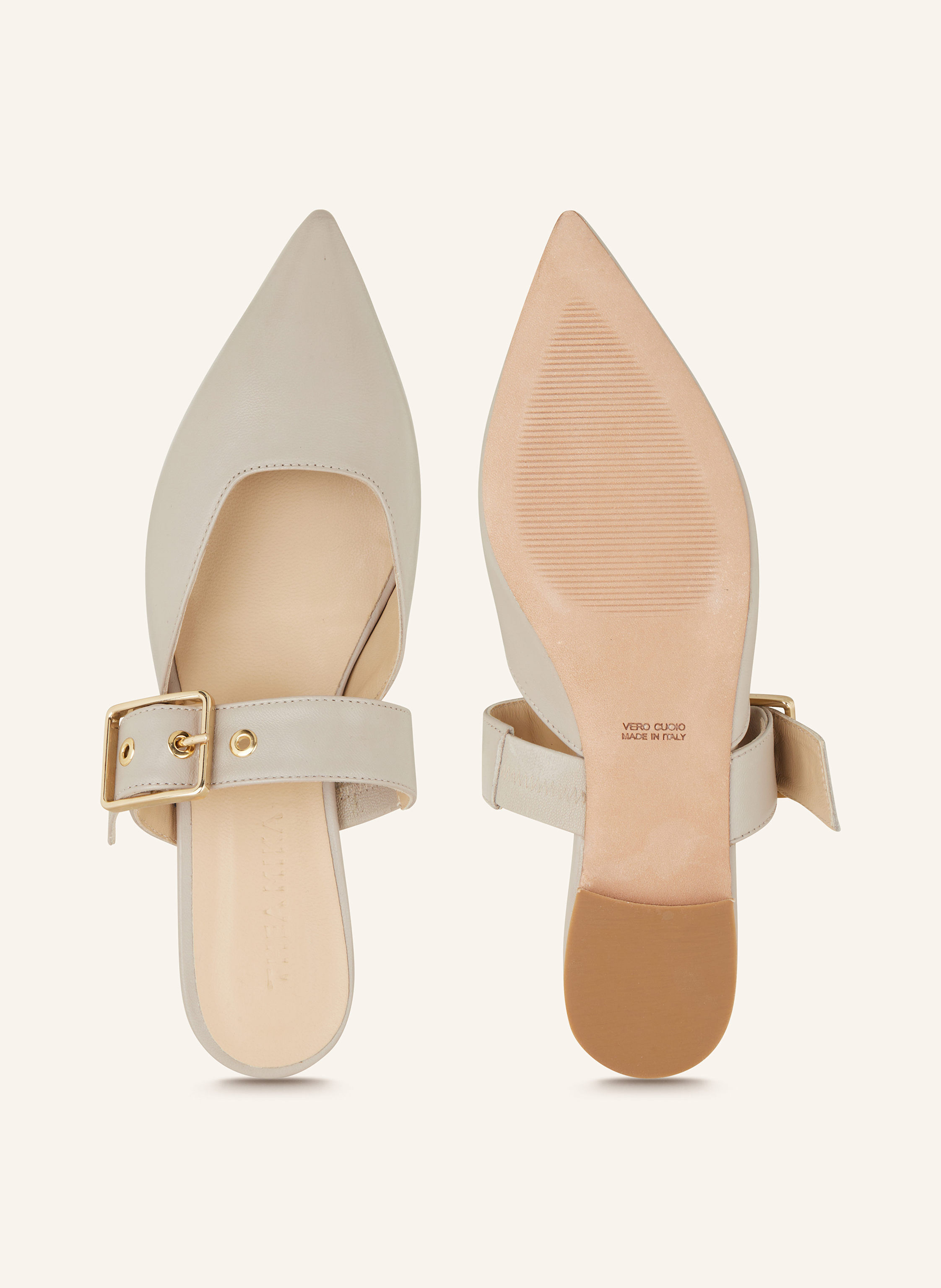Thumbnail - Thea Mika Mules Avena beige