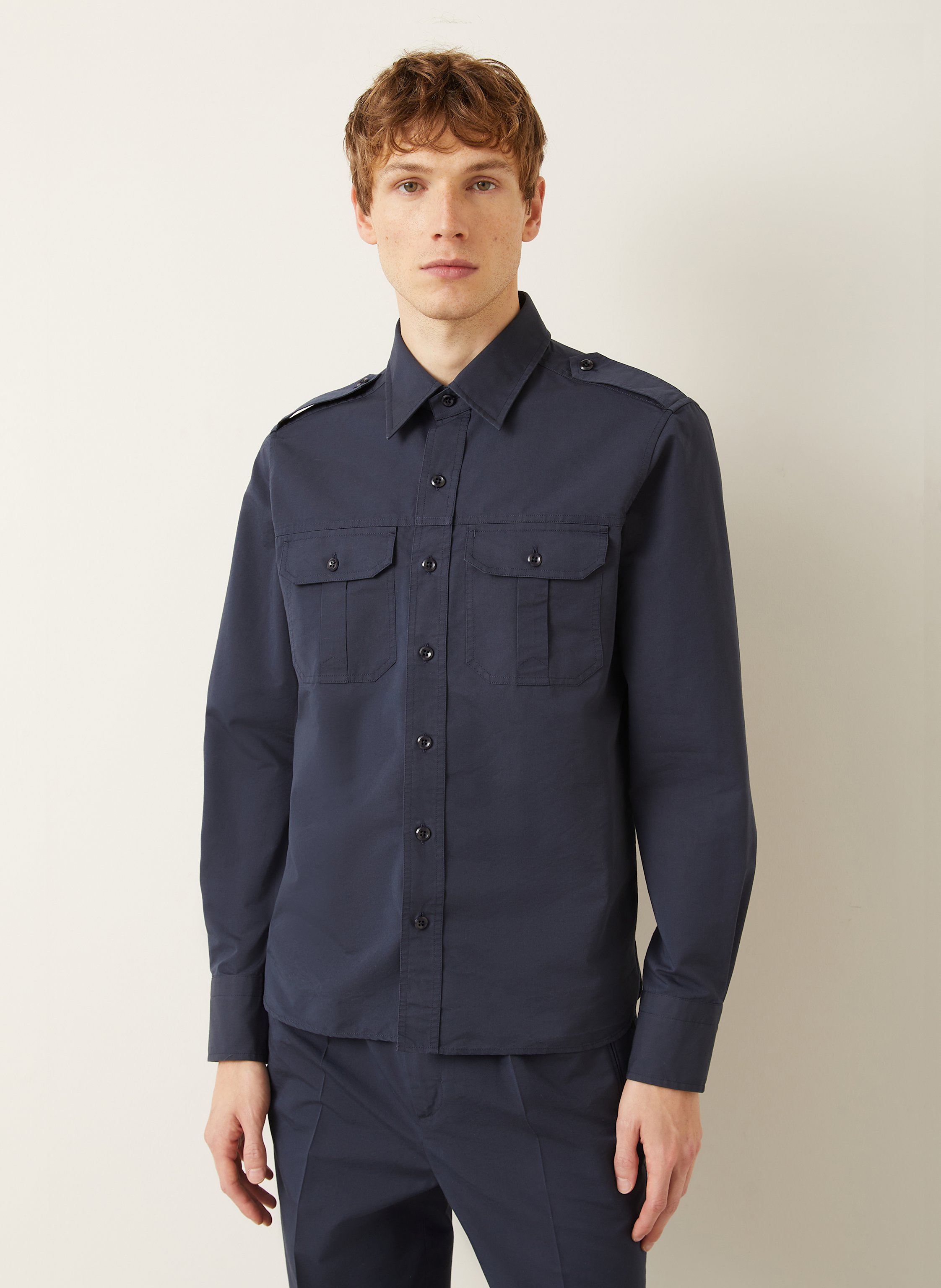 Thumbnail - Tom Ford Hemd Regular Fit Mit Seide blau