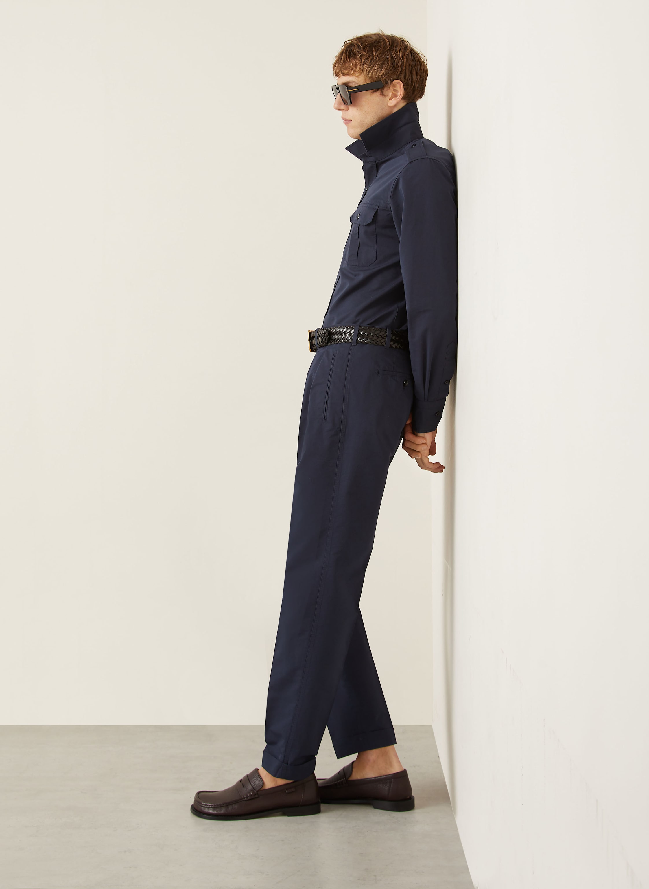 Thumbnail - Tom Ford Hose Slim Fit Mit Seide blau