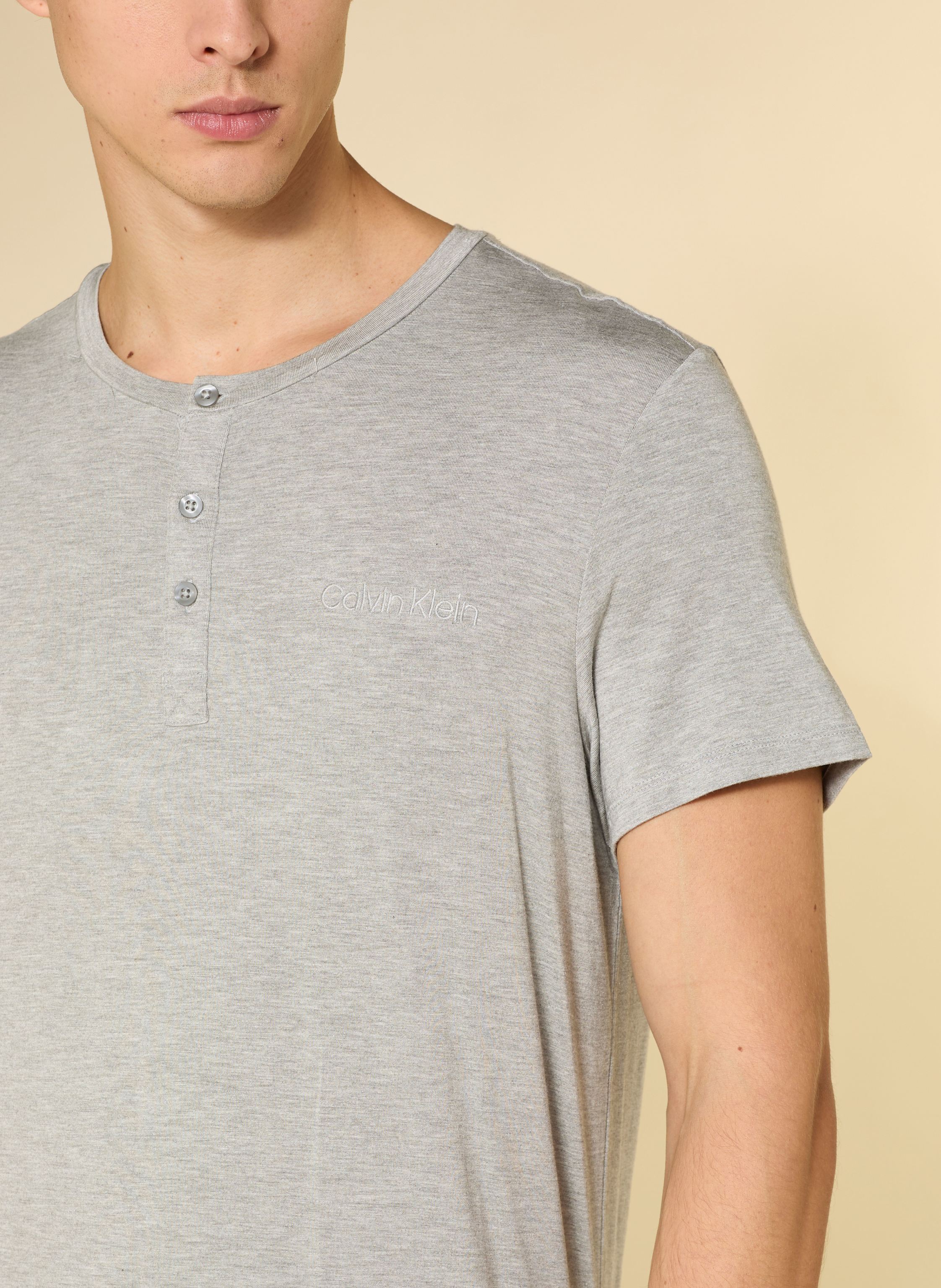 Thumbnail - Calvin Klein Schlafshirt Ultra Soft Modal grau