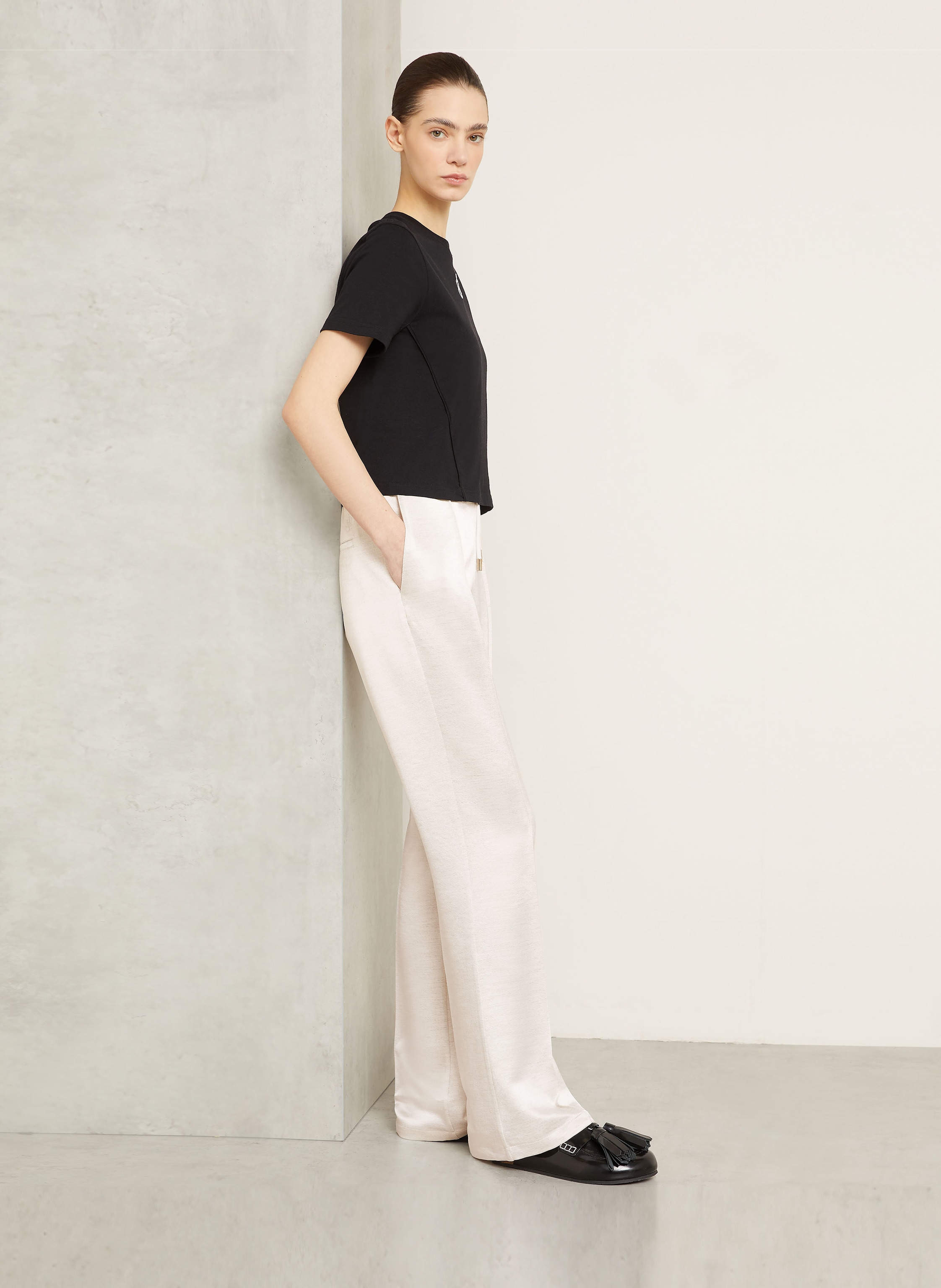 Thumbnail - Jw Anderson Marlenehose Aus Satin weiss