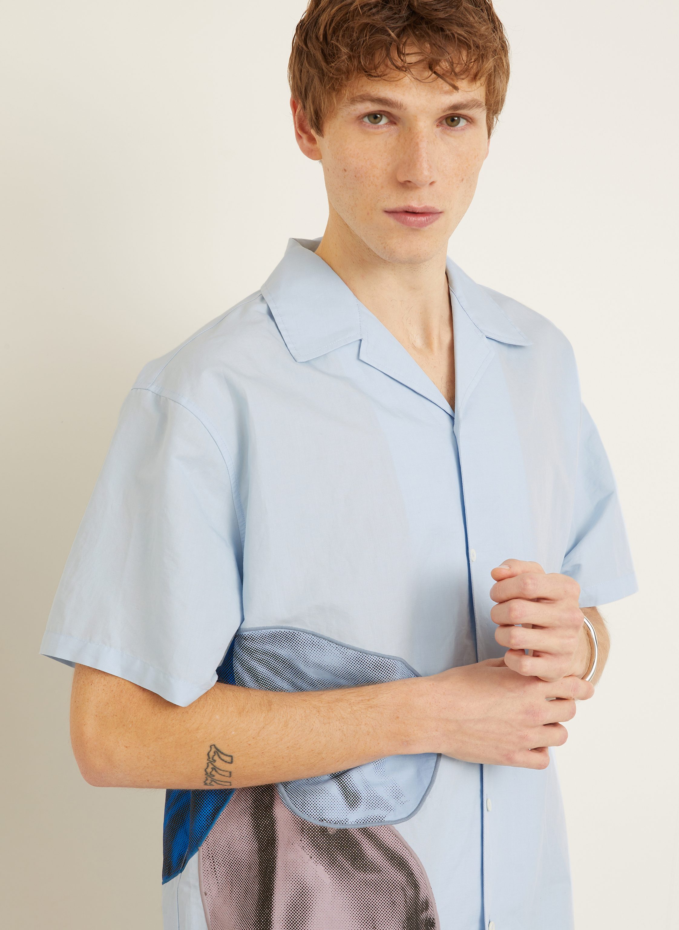 Thumbnail - Jw Anderson Resorthemd Comfort Fit Mit Leinen blau