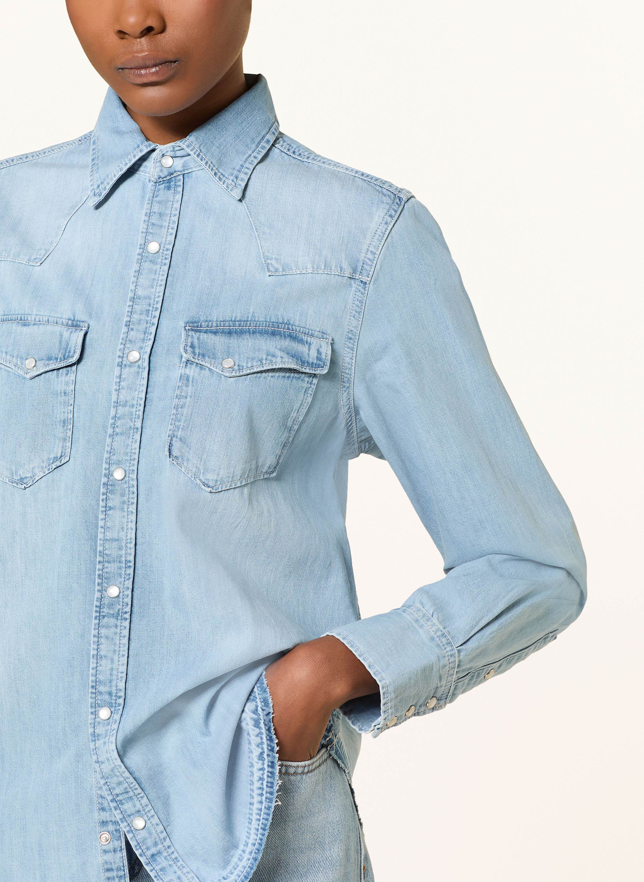 Thumbnail - True Religion Jeansbluse blau