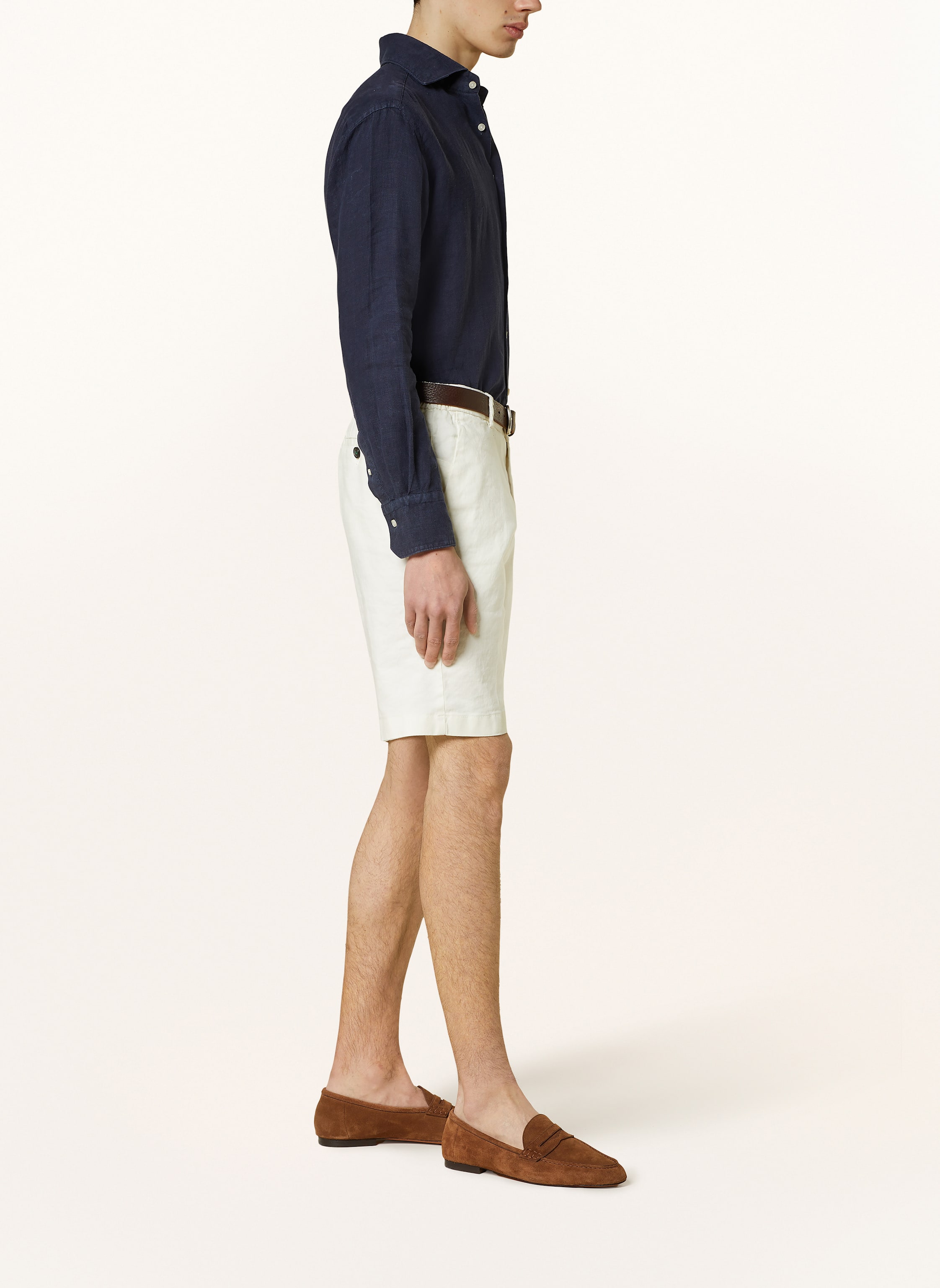 Thumbnail - Berwich Shorts Mit Leinen weiss