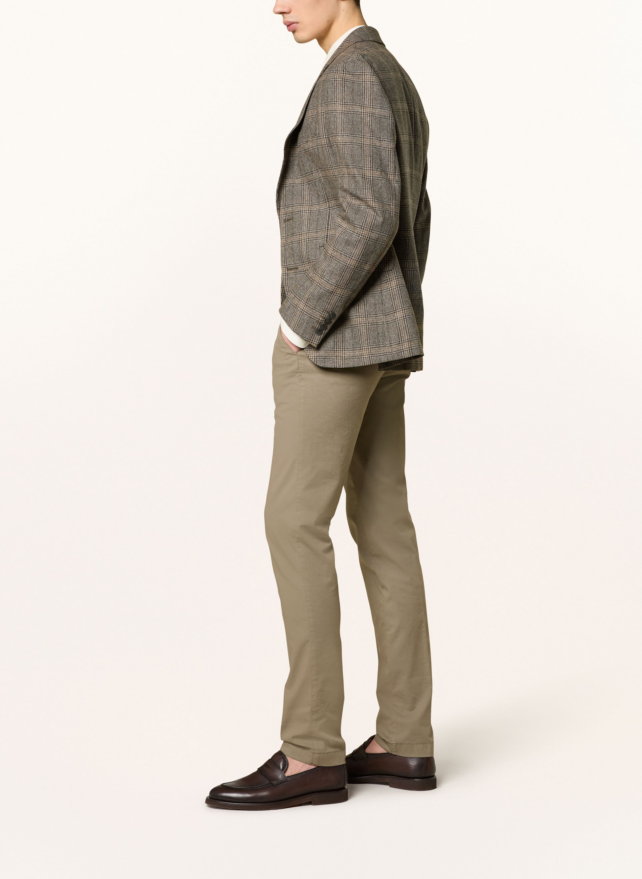 Thumbnail - Berwich Chino Extra Slim Fit braun