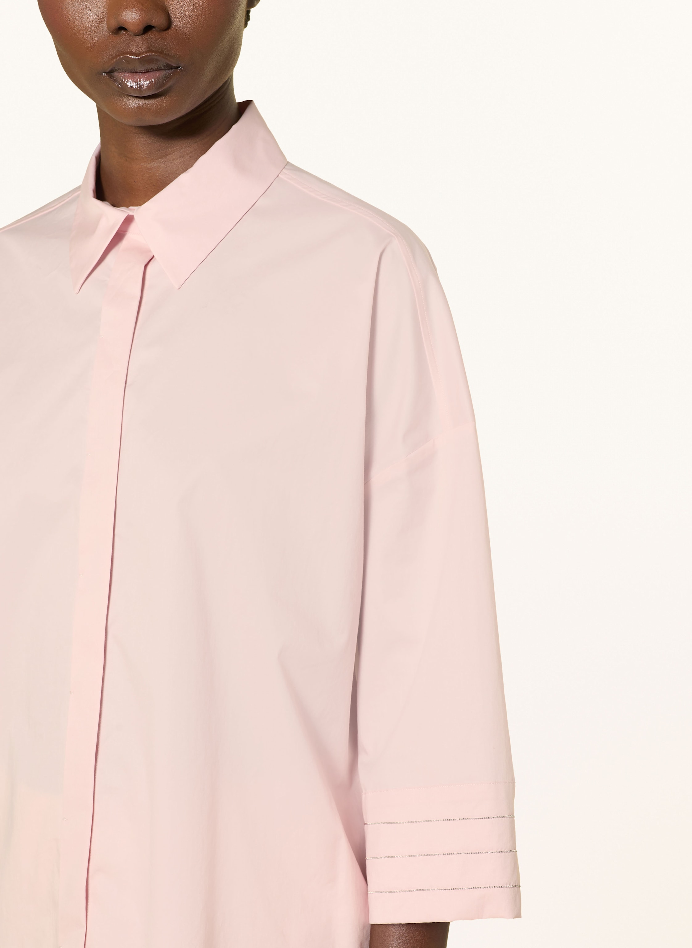 Thumbnail - Peserico Hemdbluse Mit 3/4-Arm Und Schmuckperlen rosa