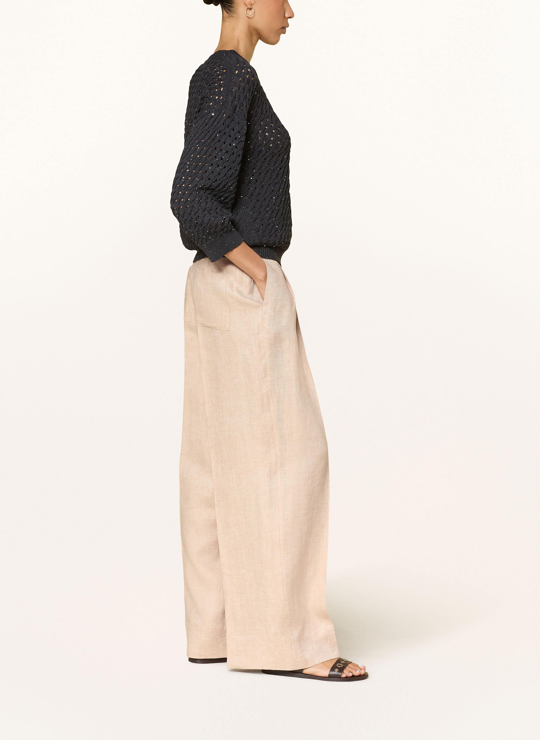 Thumbnail - Peserico Leinenhose beige