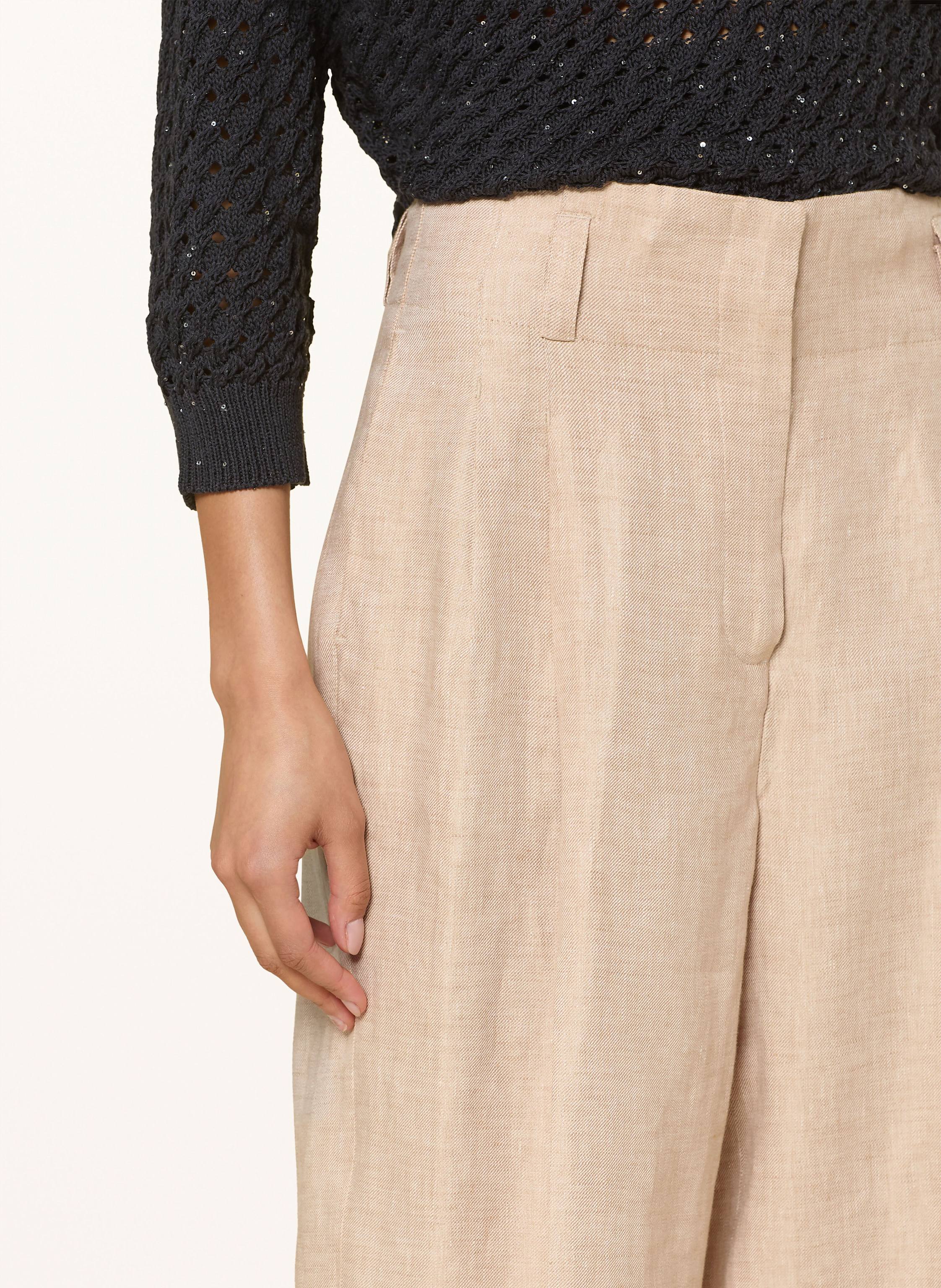 Thumbnail - Peserico Leinenhose beige