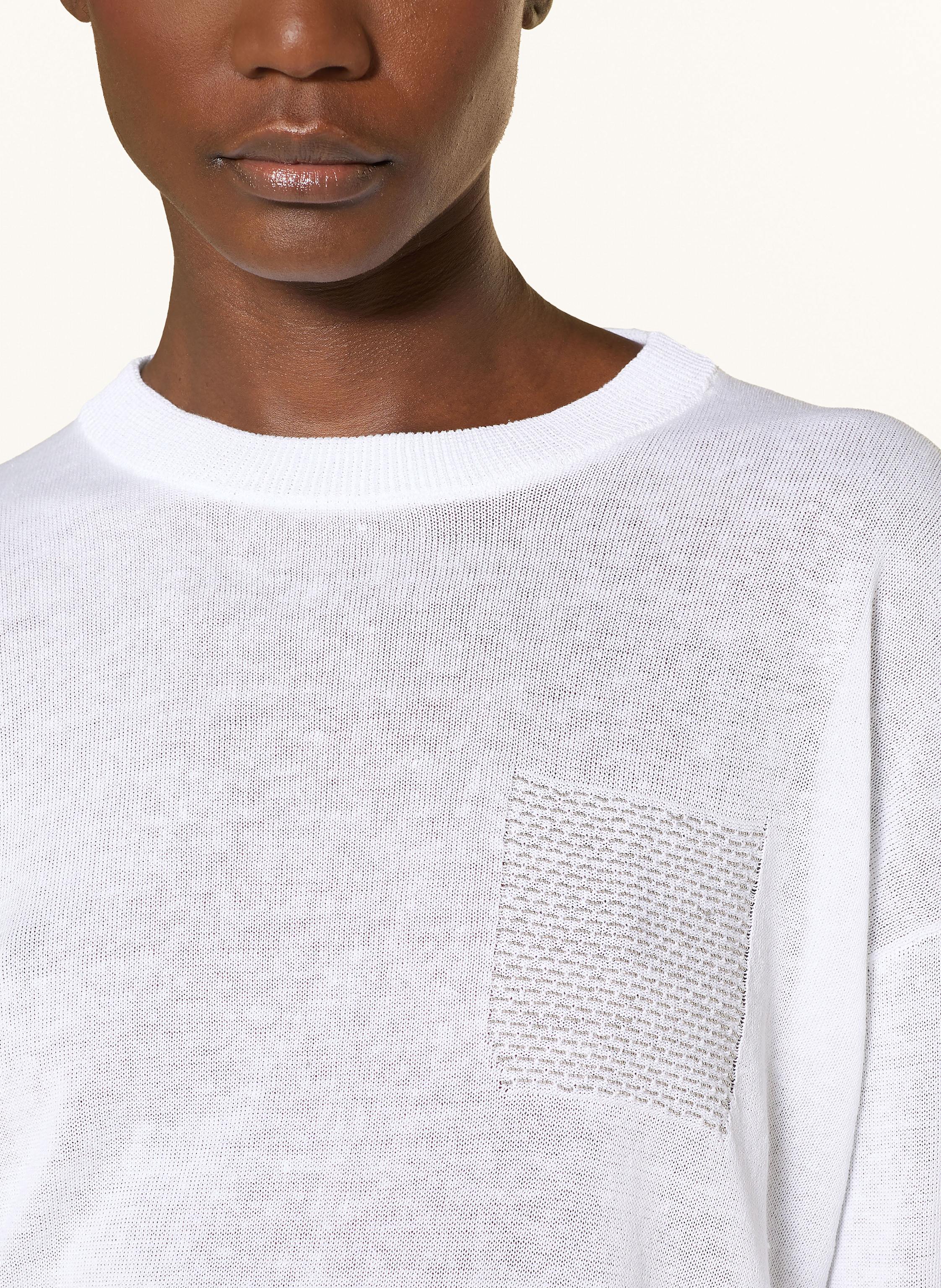 Thumbnail - Peserico Pullover Mit Leinen Und Schmuckperlen weiss