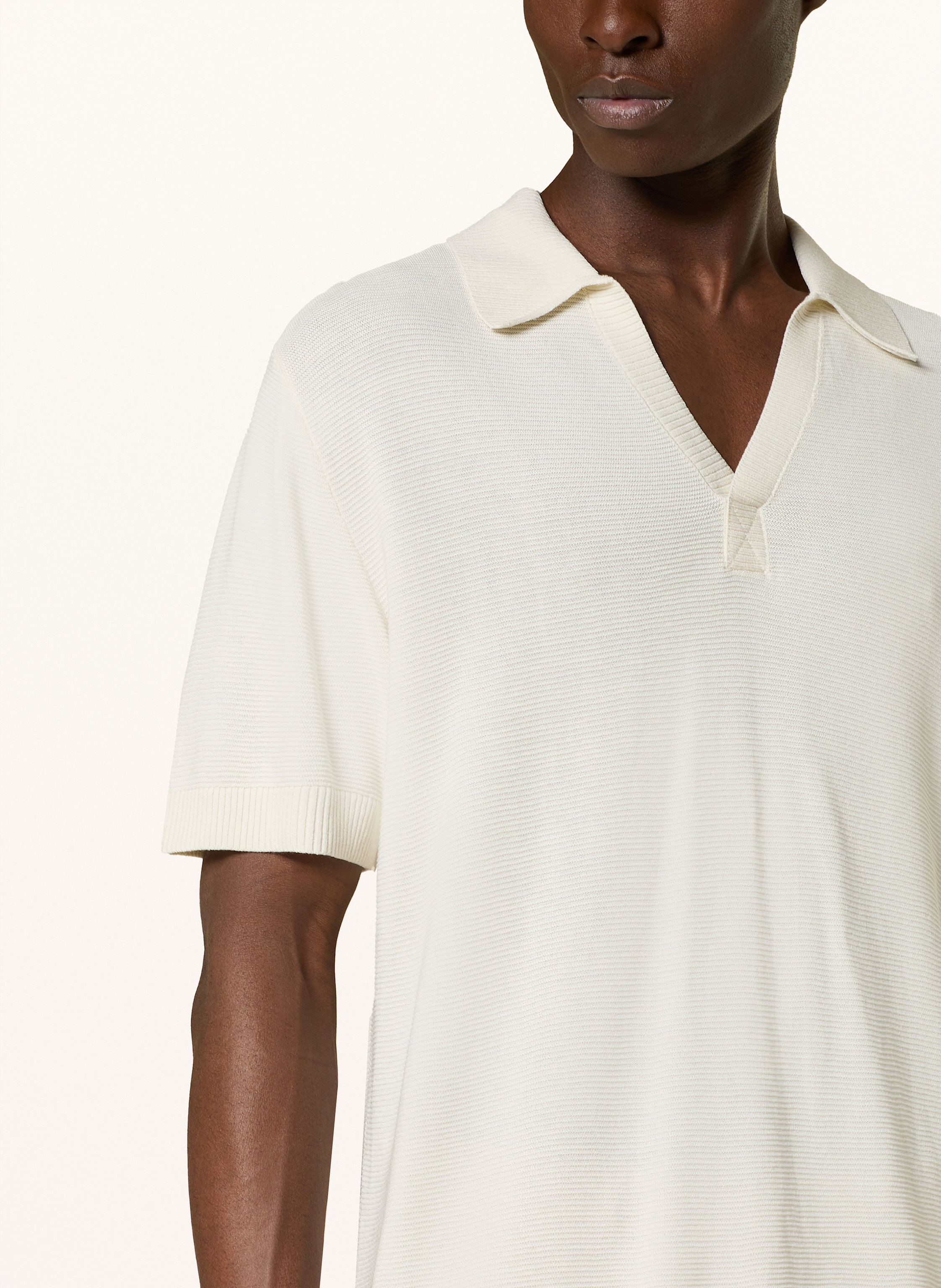 Thumbnail - Tommy Hilfiger Strick-Poloshirt Regular Fit weiss