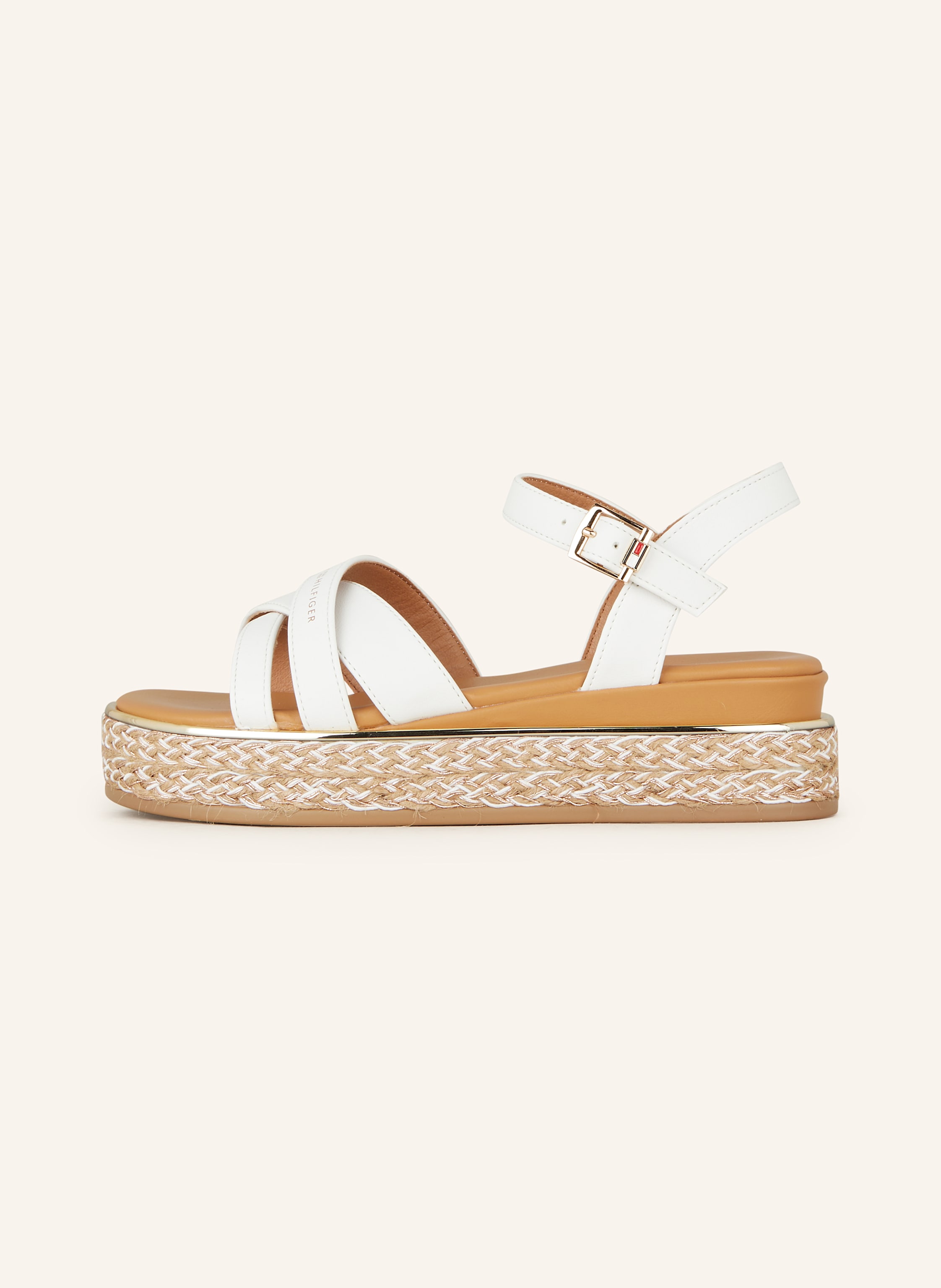 Thumbnail - Tommy Hilfiger Plateau-Sandalen weiss