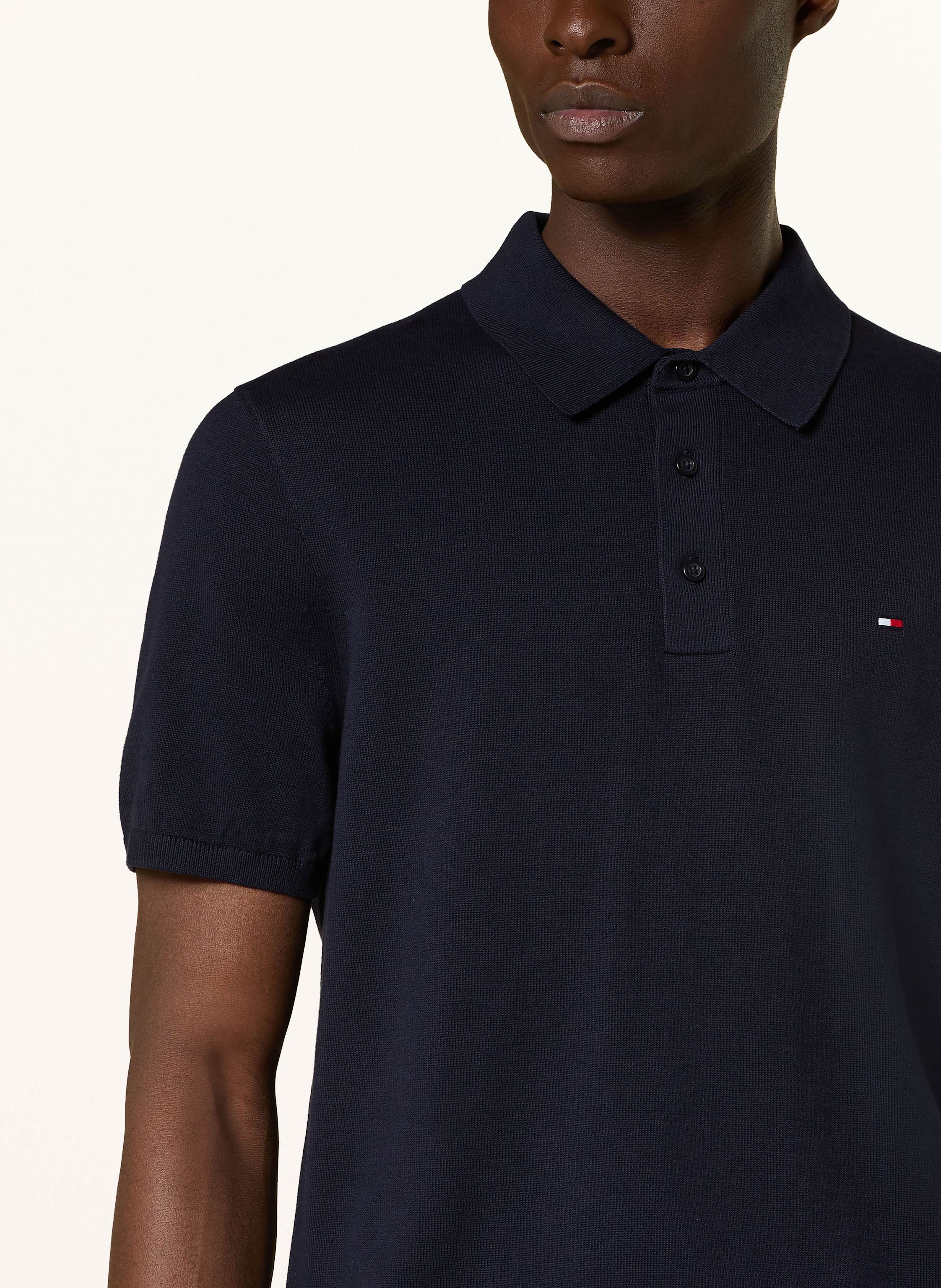 Thumbnail - Tommy Hilfiger Strick-Poloshirt blau