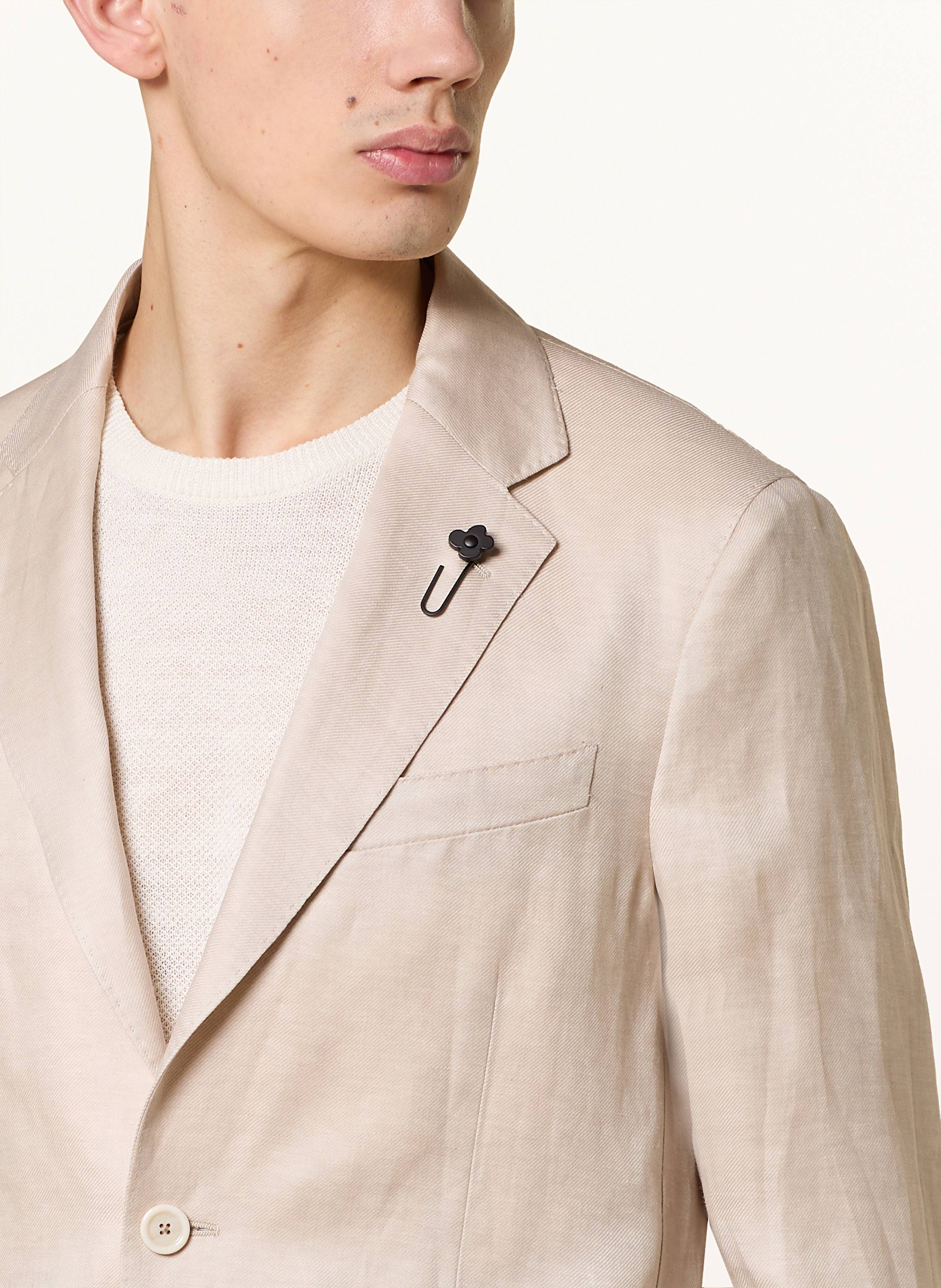 Thumbnail - Lardini Anzugsakko Extra Slim Fit Aus Leinen beige