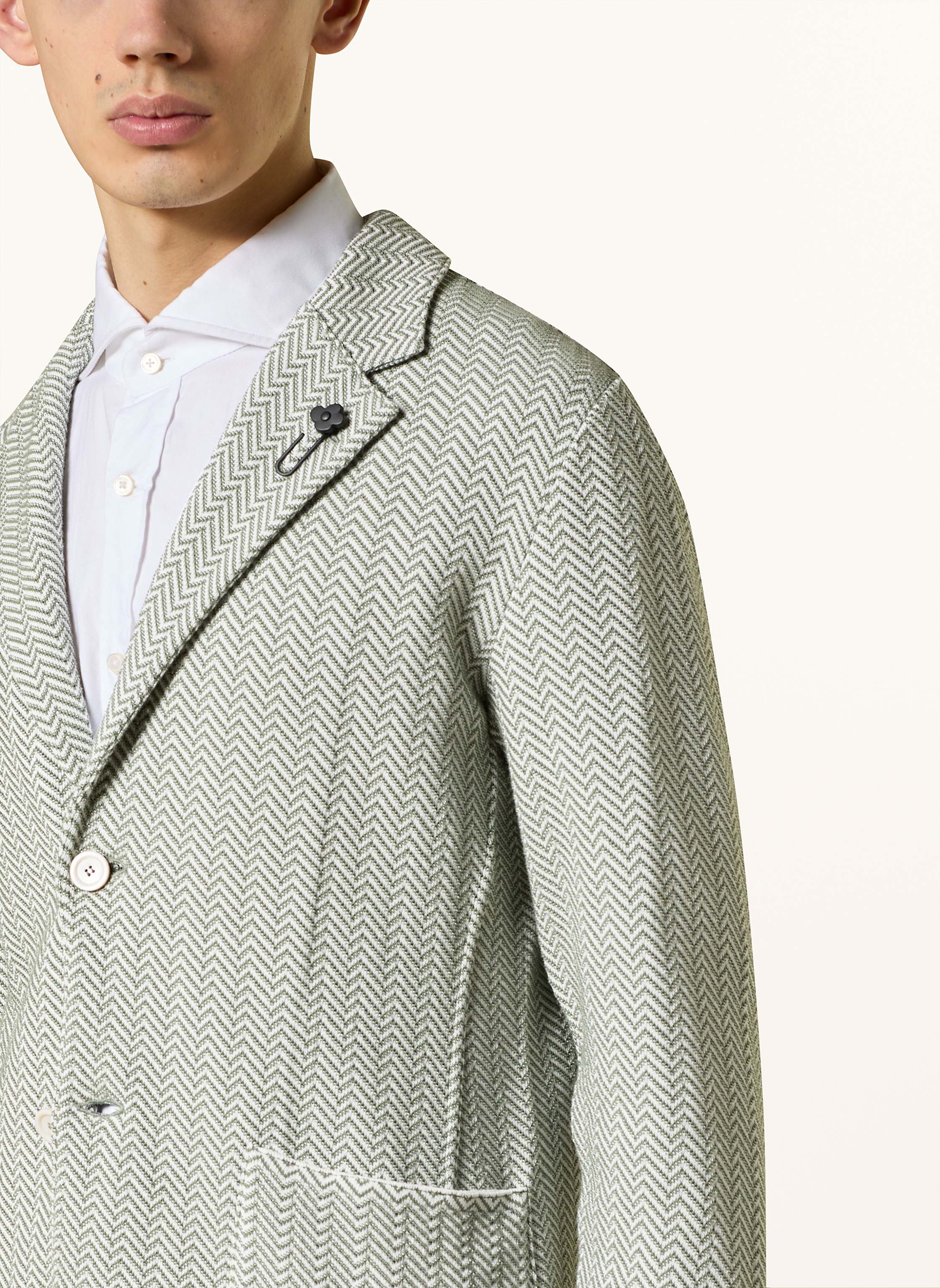 Thumbnail - Lardini Stricksakko Slim Fit gruen