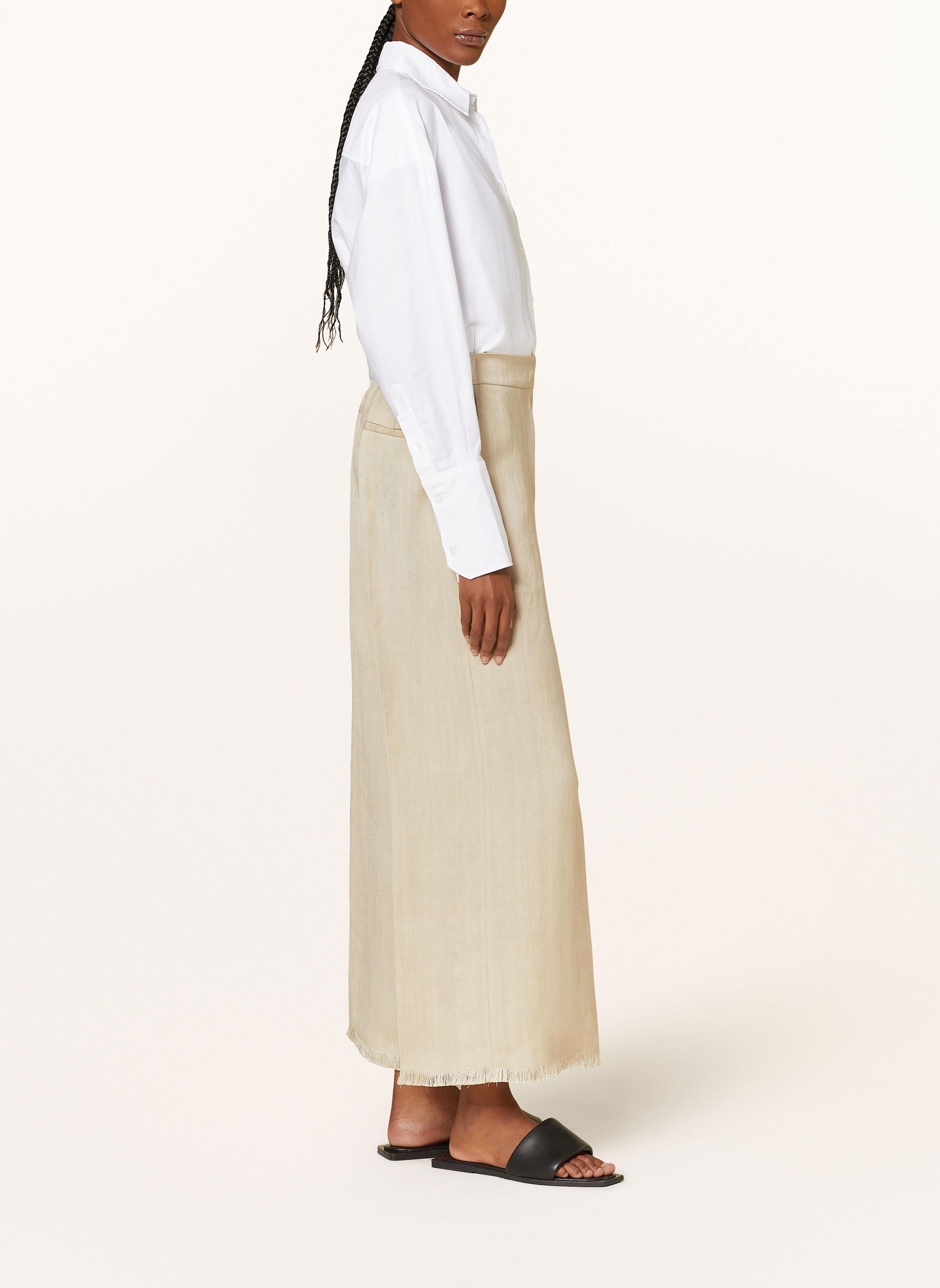 Thumbnail - Antonelli Firenze Marlenehose Torres Mit Leinen beige