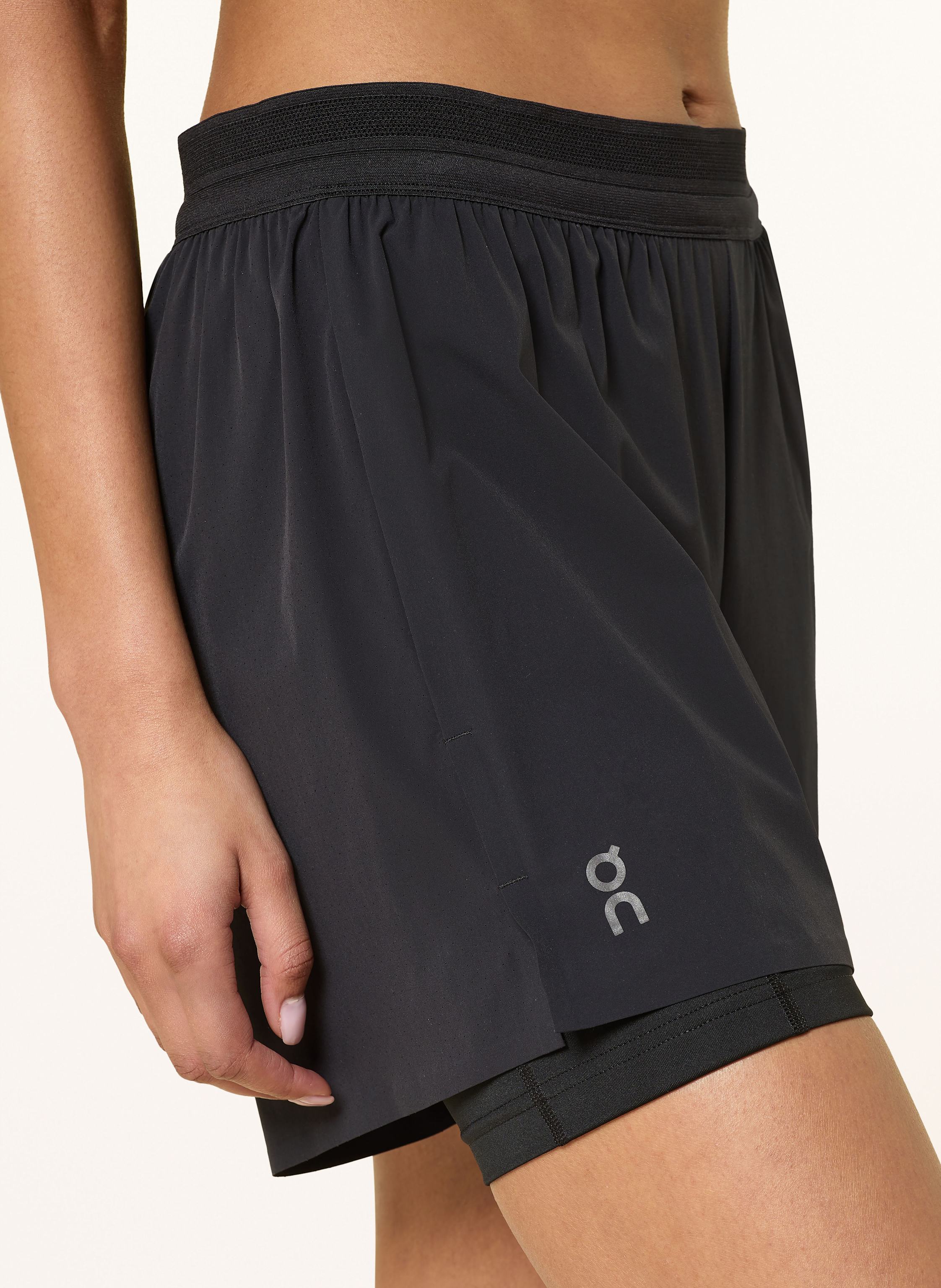 Thumbnail - On 2-In-1-Laufshorts 3" Performance schwarz