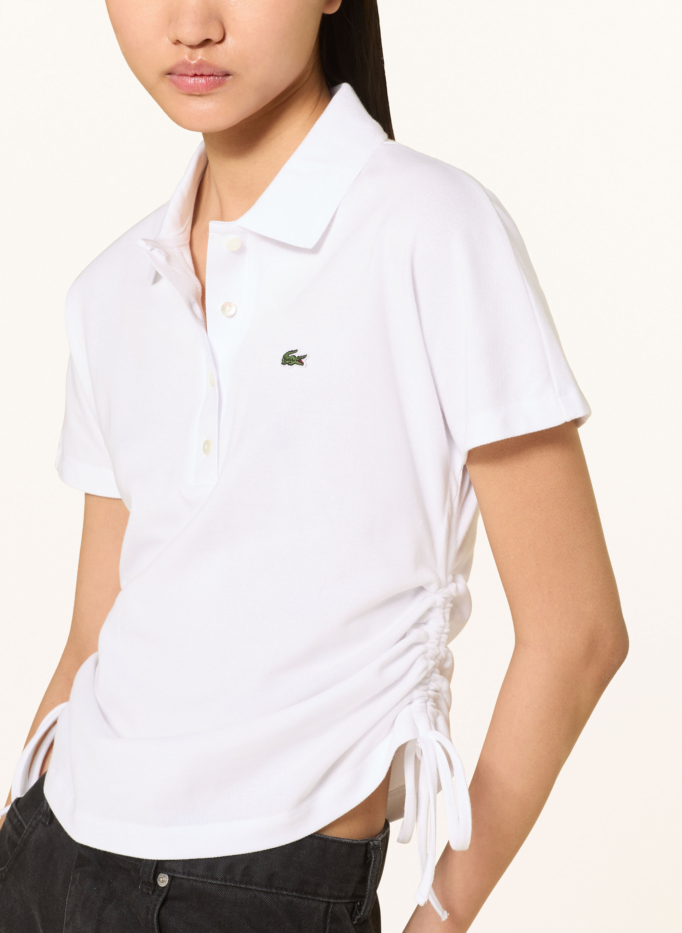 Thumbnail - Lacoste Piqué-Poloshirt weiss