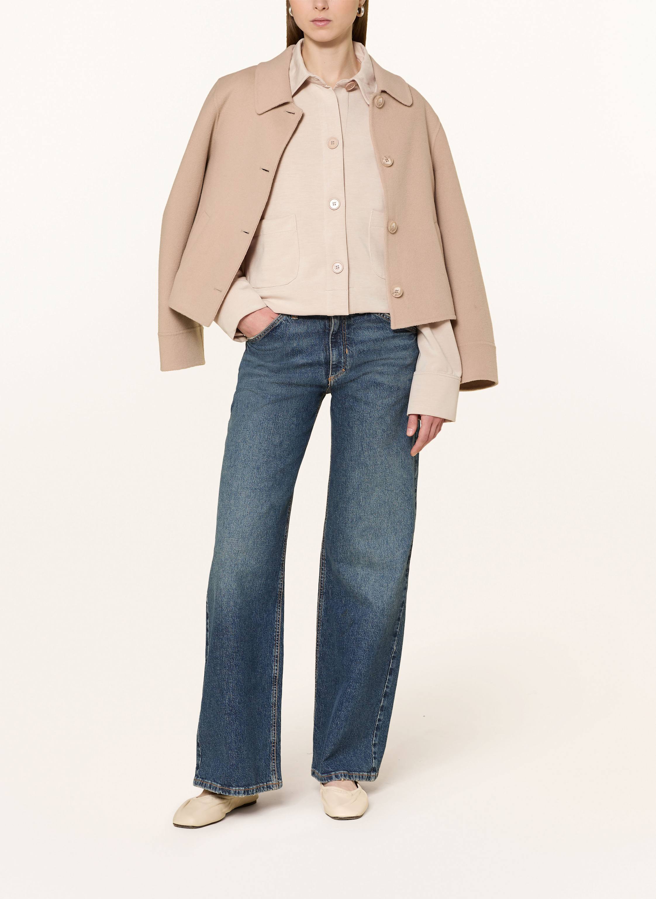 Thumbnail - Darling Harbour Jersey-Overjacket beige