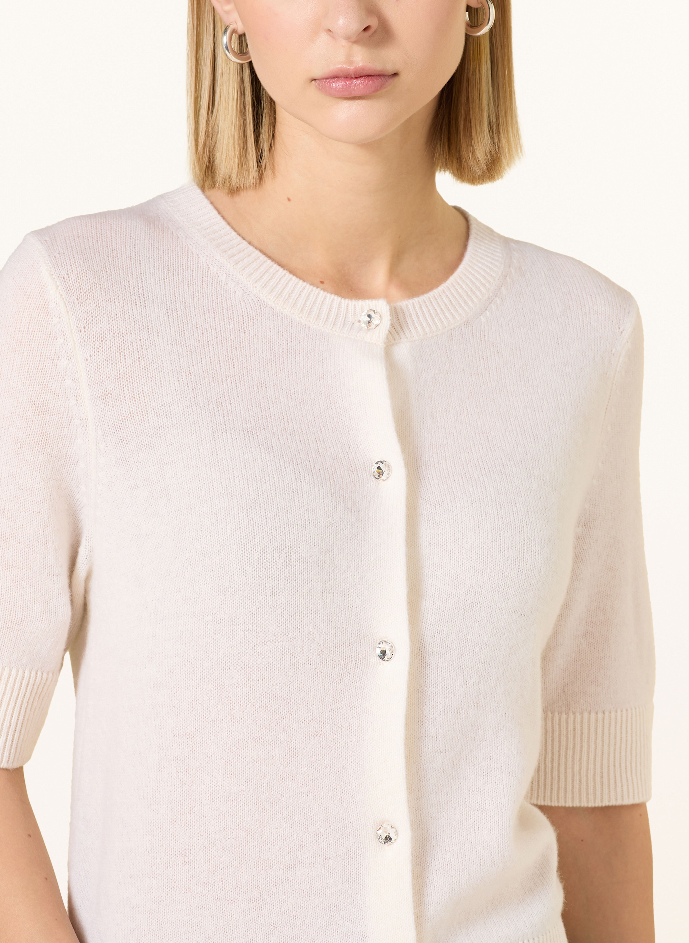 Thumbnail - Darling Harbour Strickjacke Mit Cashmere weiss