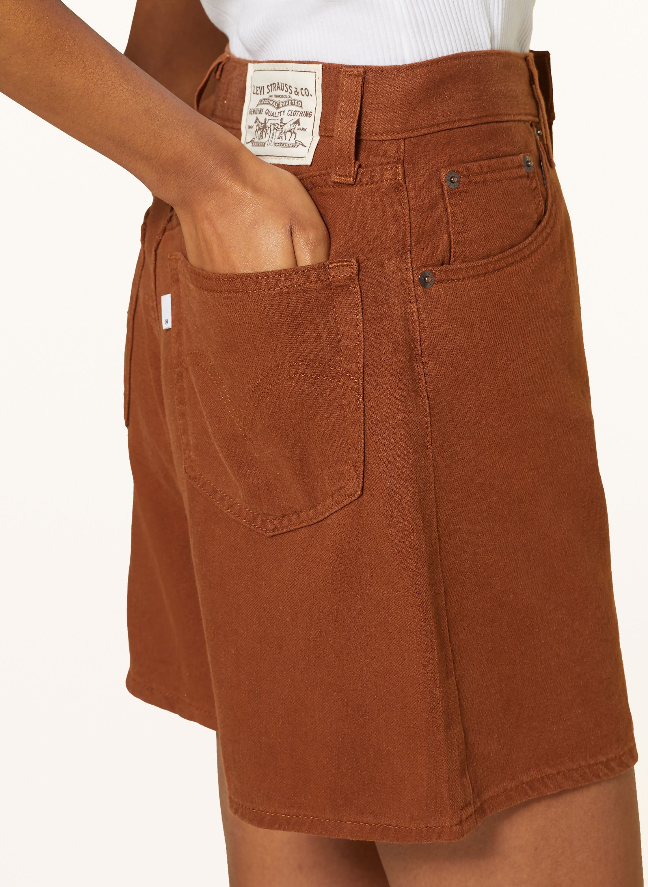 Thumbnail - Levi's® Jeansshorts High Baggy Mit Leinen rot