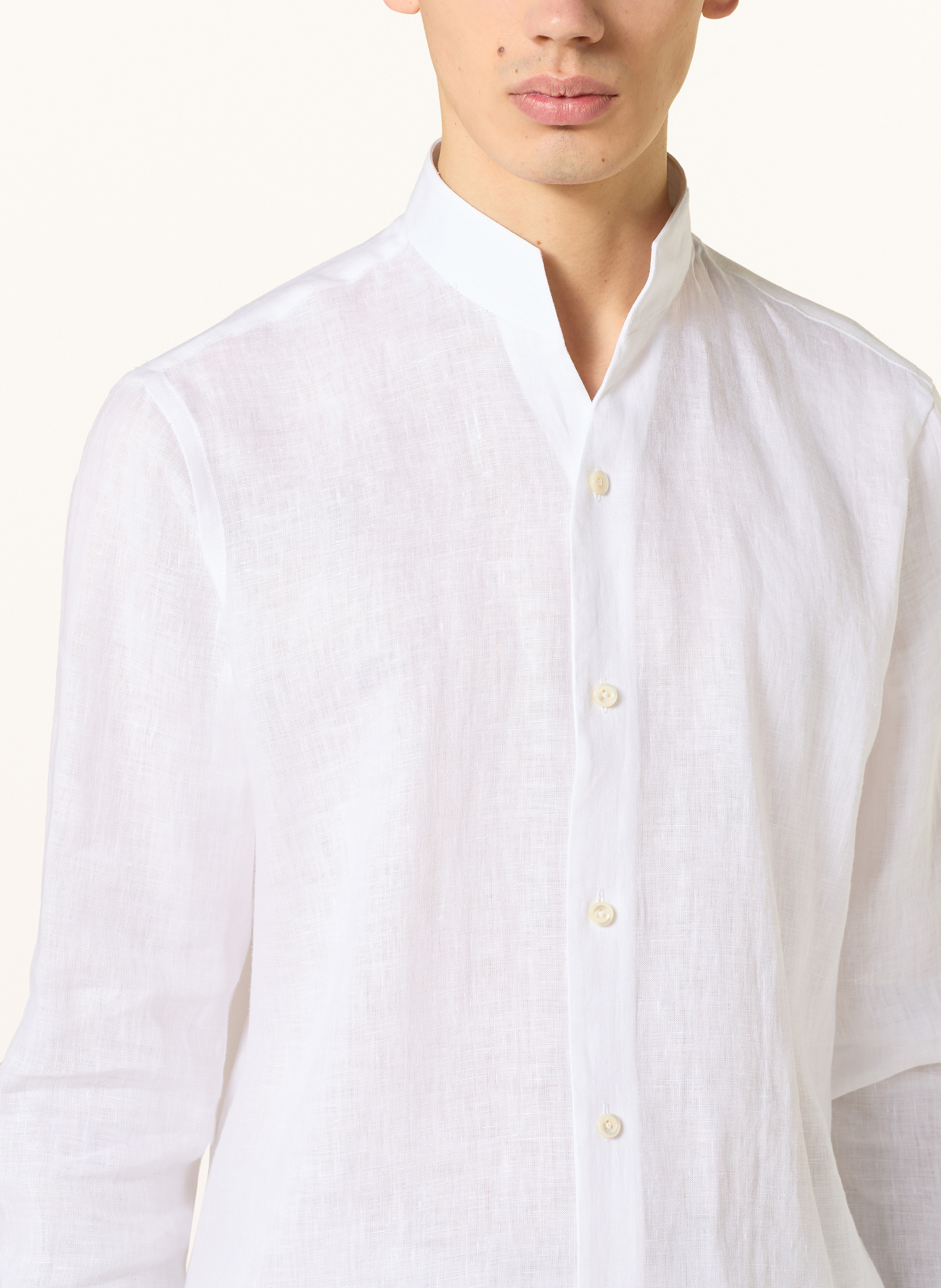 Thumbnail - Van Laack Leinenhemd Vl-Rudo-K Slim Fit weiss