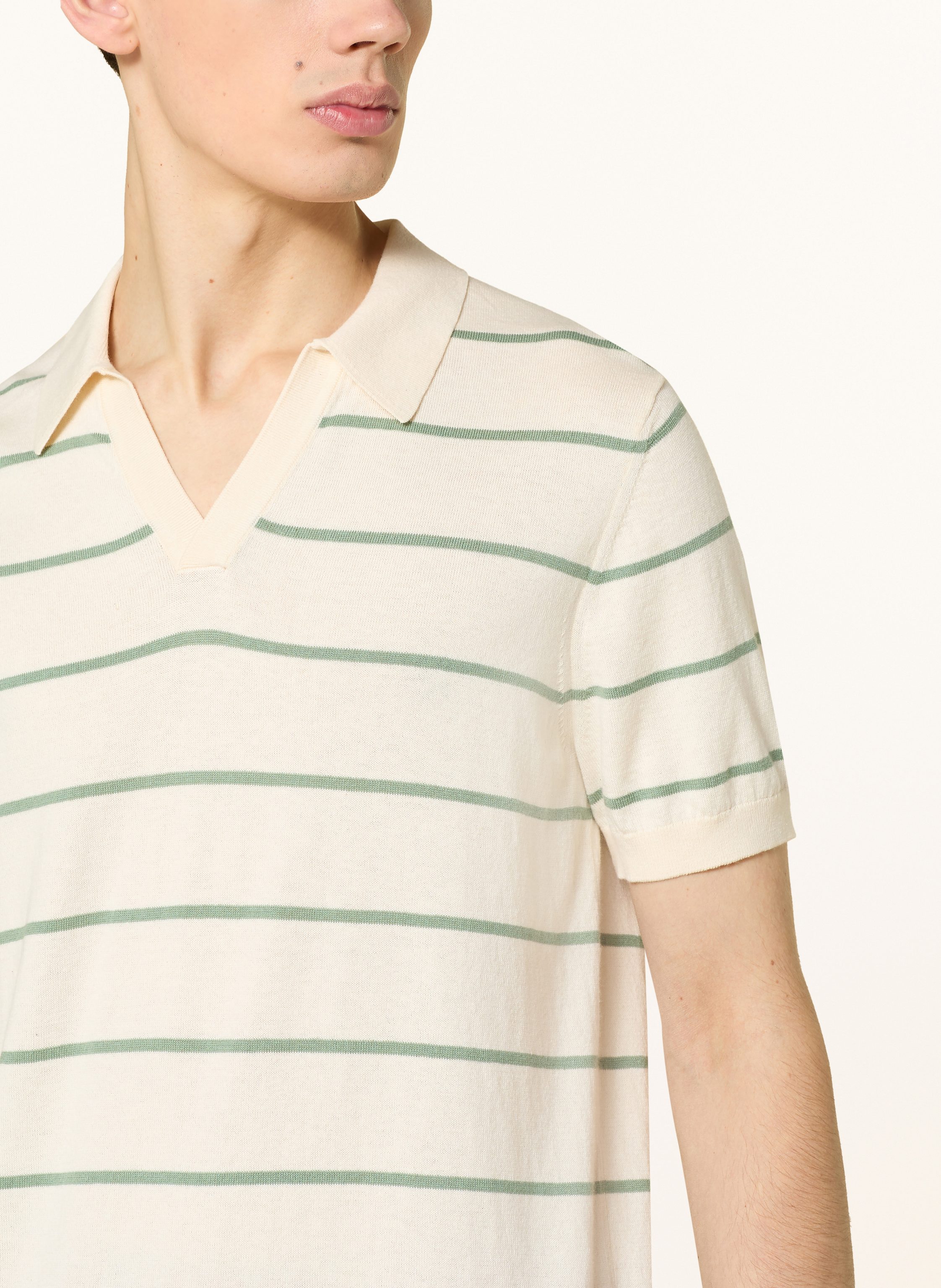 Thumbnail - Windsor. Strick-Poloshirt Cashmilo weiss