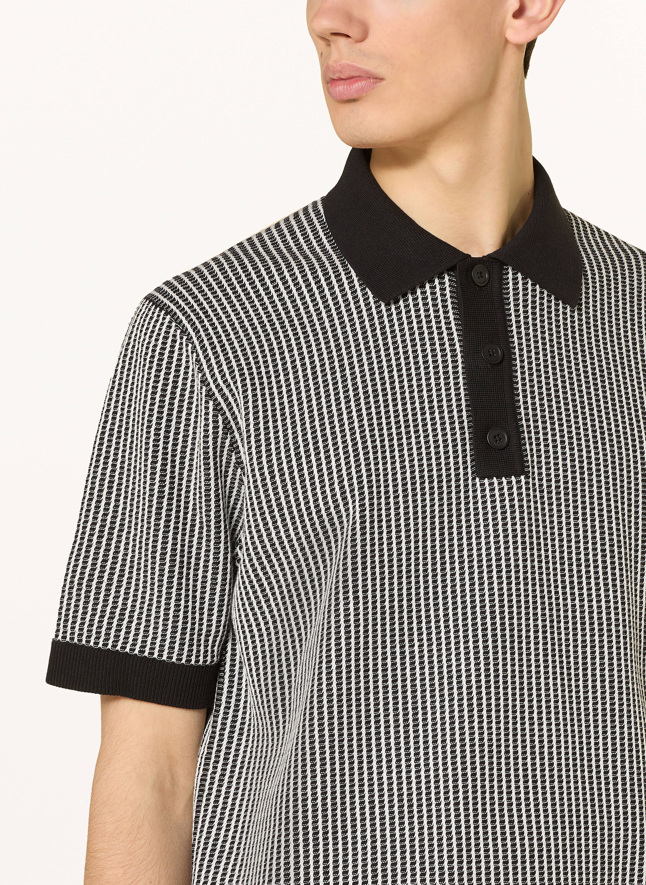 Thumbnail - Drykorn Piqué-Poloshirt Tamian Regular Fit schwarz