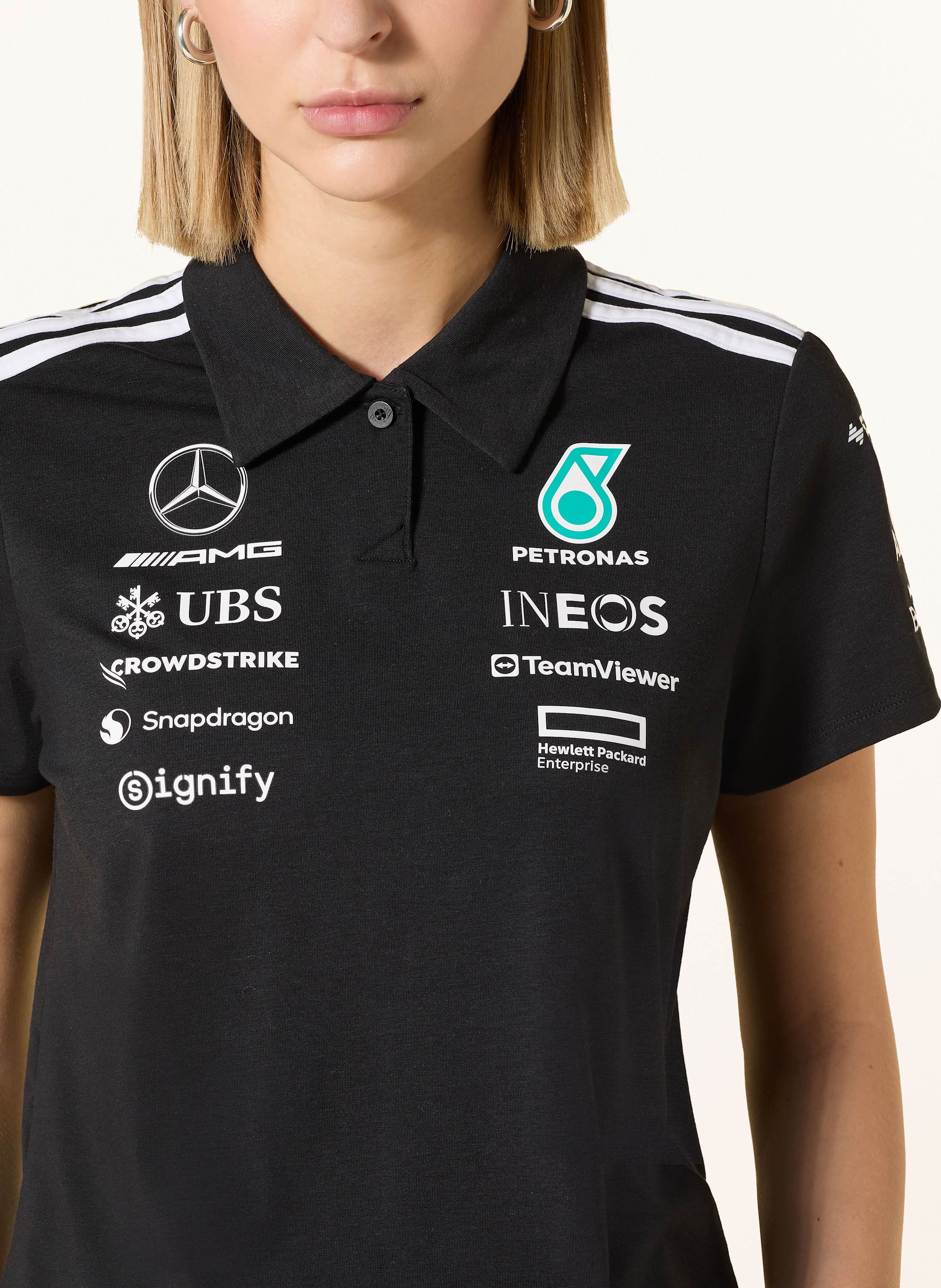Thumbnail - Adidas Jersey-Poloshirt Mercedes - Amg Petronas Formula One Team schwarz